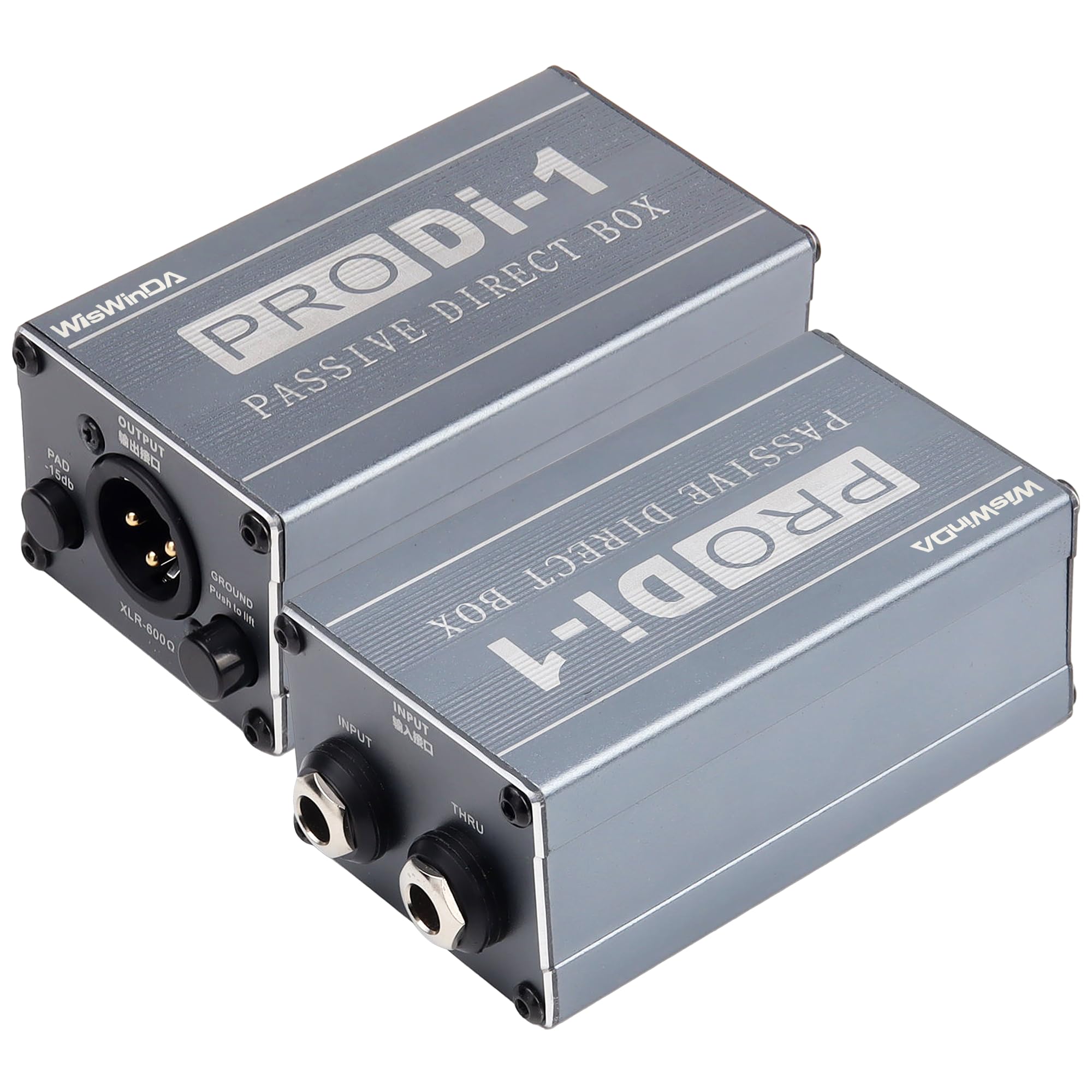 Passive Stereo Direct Box Single Channel Pro XLR Input 1/4 Output Low Distortion Free Phase Distortion for Musical Instruments (