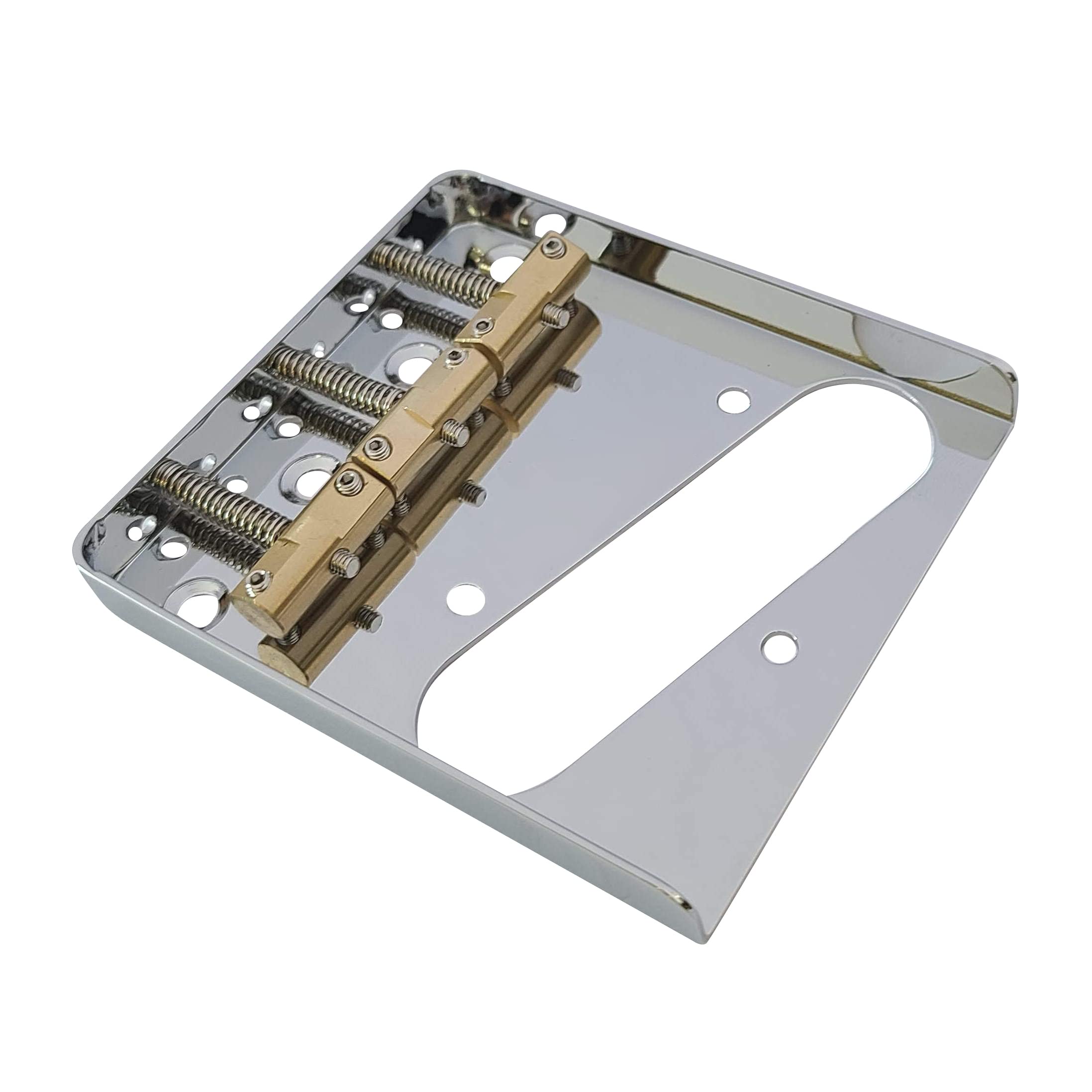 Wtb Ashtray Bridge For Telecaster Guitar, Compensated Brass Saddles (Chrome)