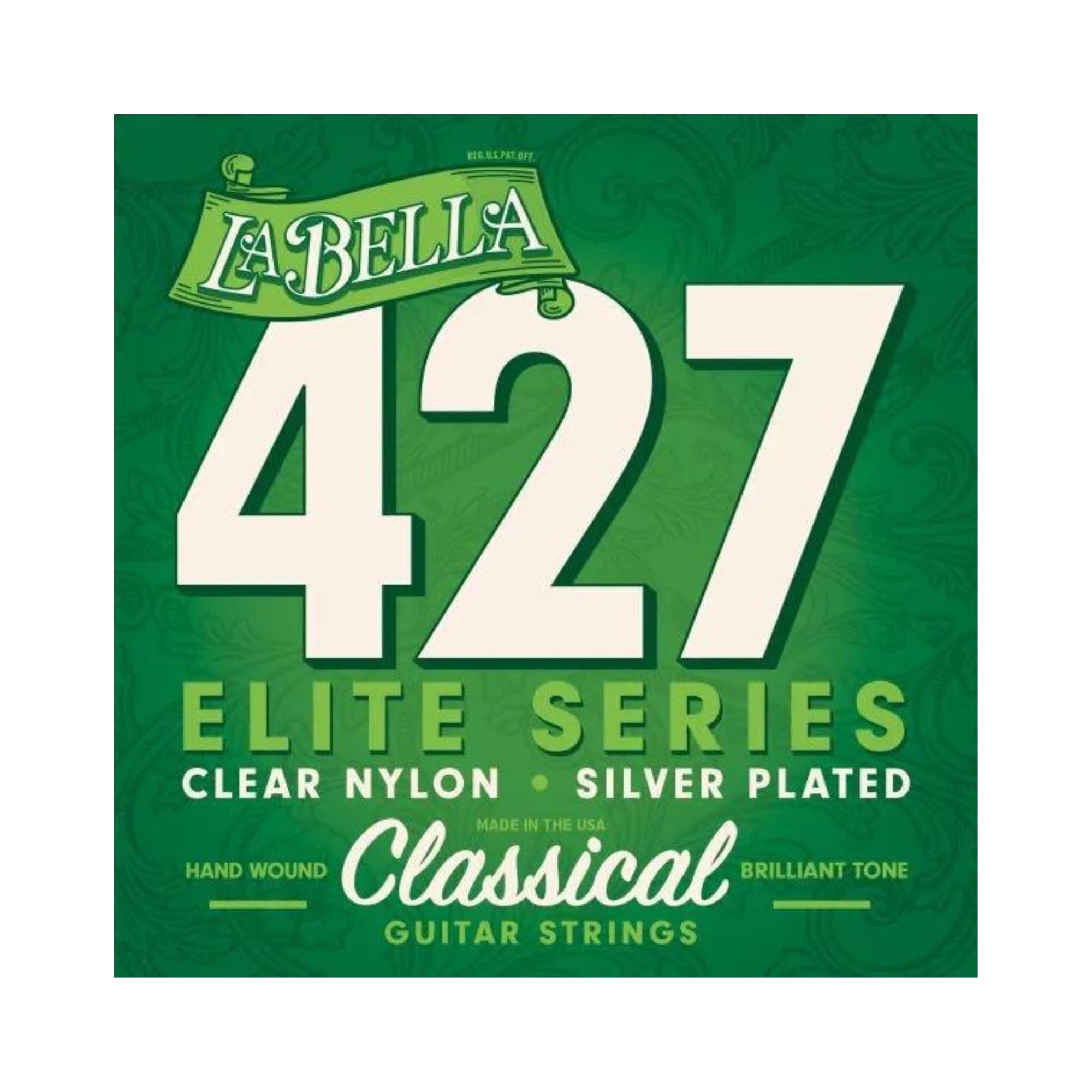 La Bella 427 Elite - Clear Nylon, Silver-Plated Classical Guitar String