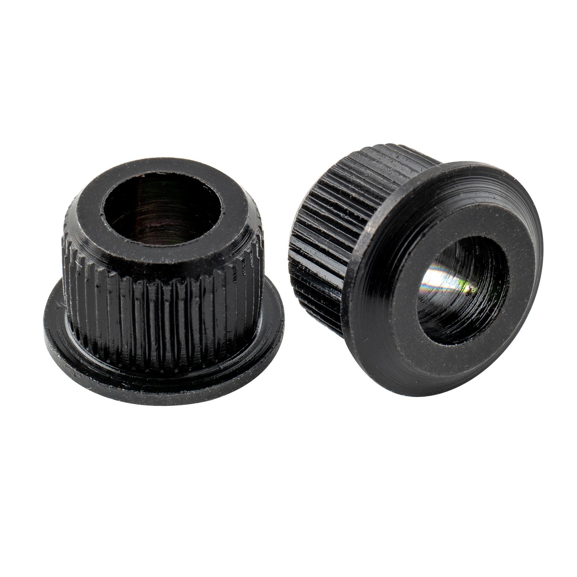 Musiclily Pro Steel Vintage/Modern 6mm to 10mm Guitar Tuner Conversion Bushings Tuning Pegs Adapter Ferrules, Black (Set of 6)