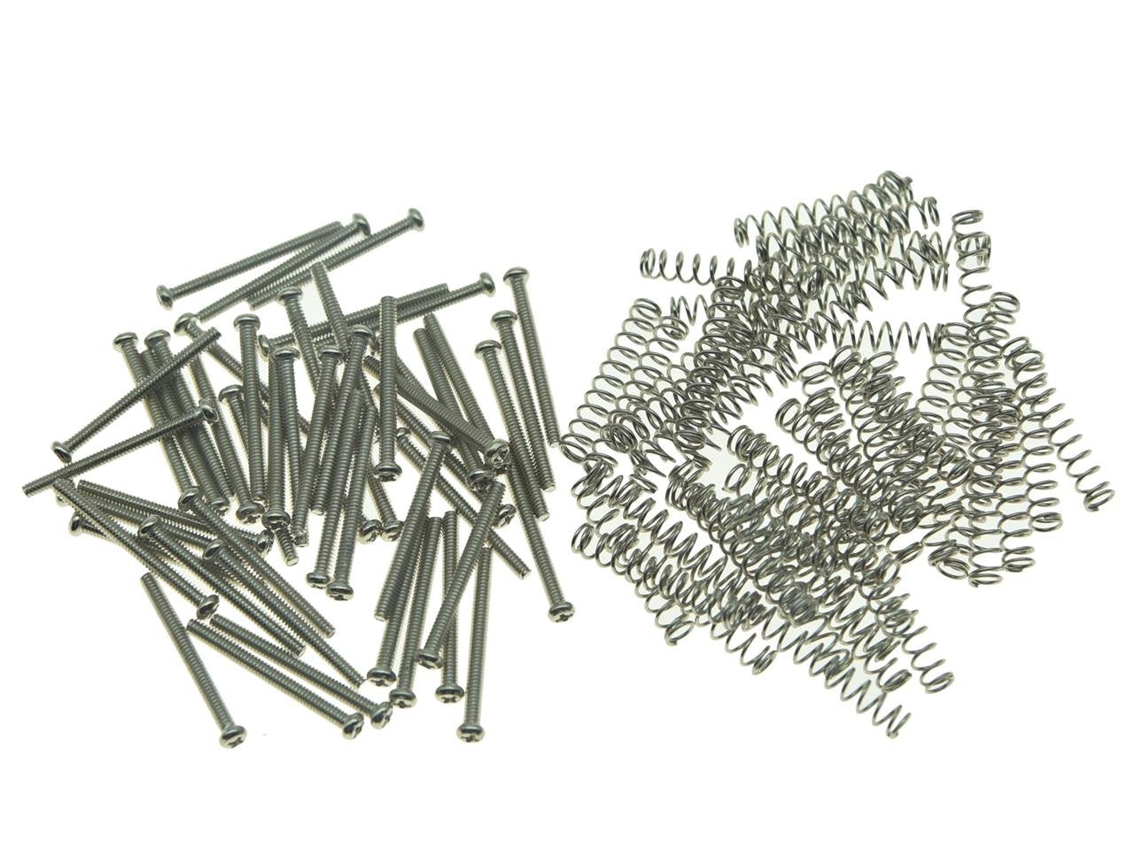 Kaish 50Pcs American Thread Humbucker Pickup Height Screws Guitar Humbucker Pickup Screws With Springs For Gibson/Emg/Seymour Du