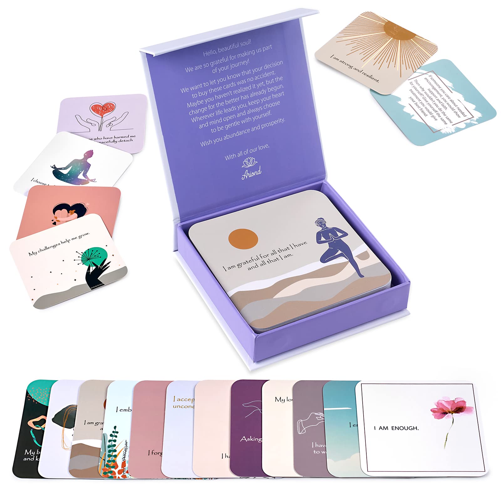 Positive Affirmations Cards For Women  Motivational Cards With Thought-Provoking Questions, Daily Affirmations For Women  Mindfu