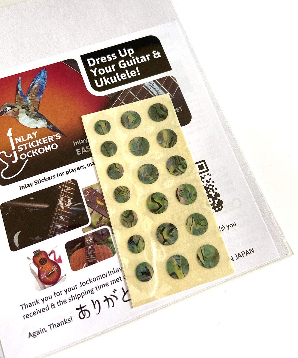 Inlay Sticker Fret Markers For Guitars & Bass - Custom Dots - Abalone Green