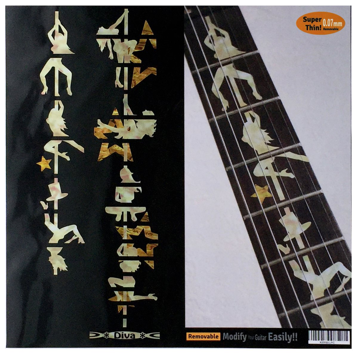 Fretboard Markers Inlay Sticker Decals For Guitars - Diva
