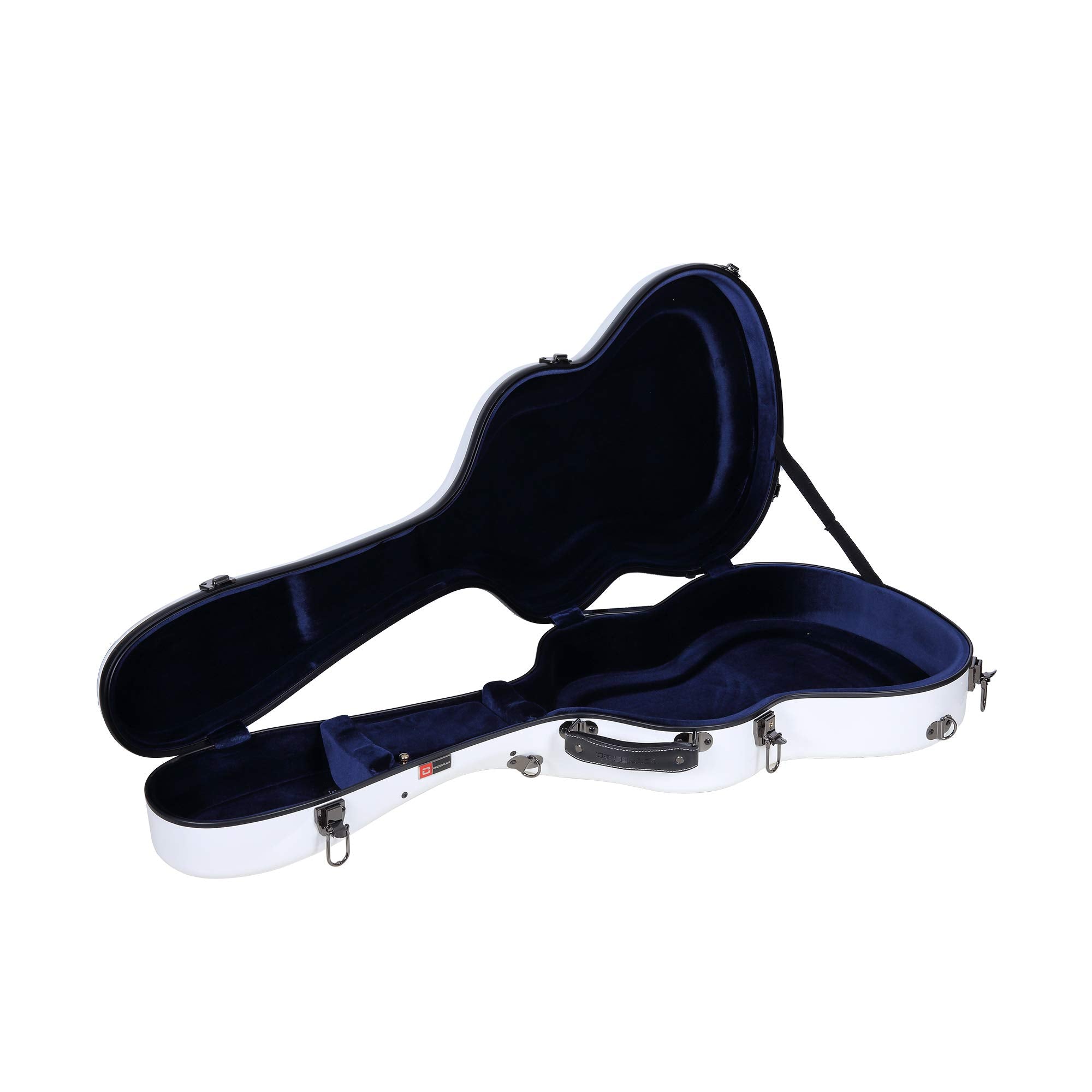 Crossrock 4/4 Full Size Backpack Style Fiberglass Hardshell White Classical Guitar Case