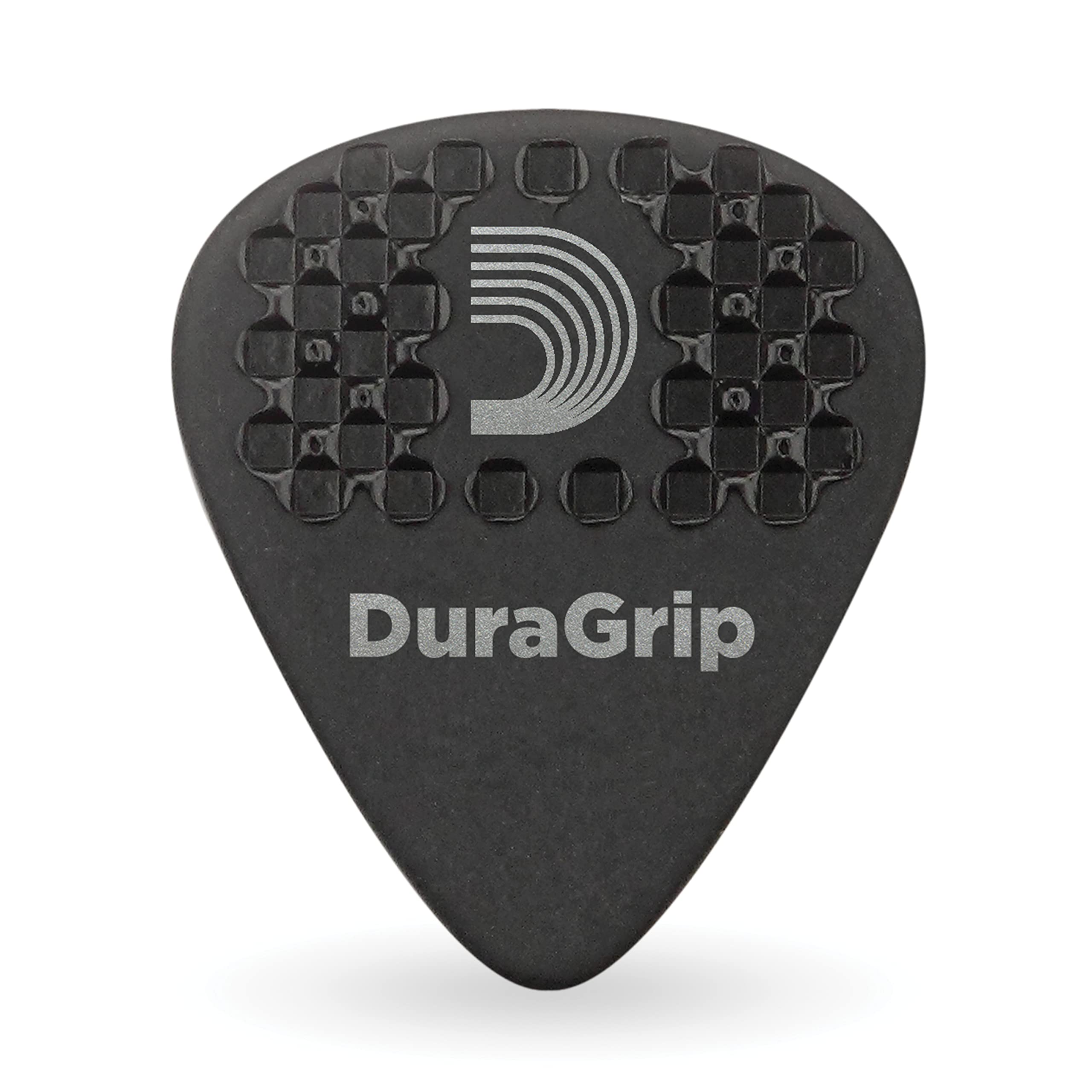 D'Addario Duragrip Guitar Picks - Guitar Accessories - Grip Stamped - Guitar Picks With Grip For Acoustic Guitar, Electric Guita