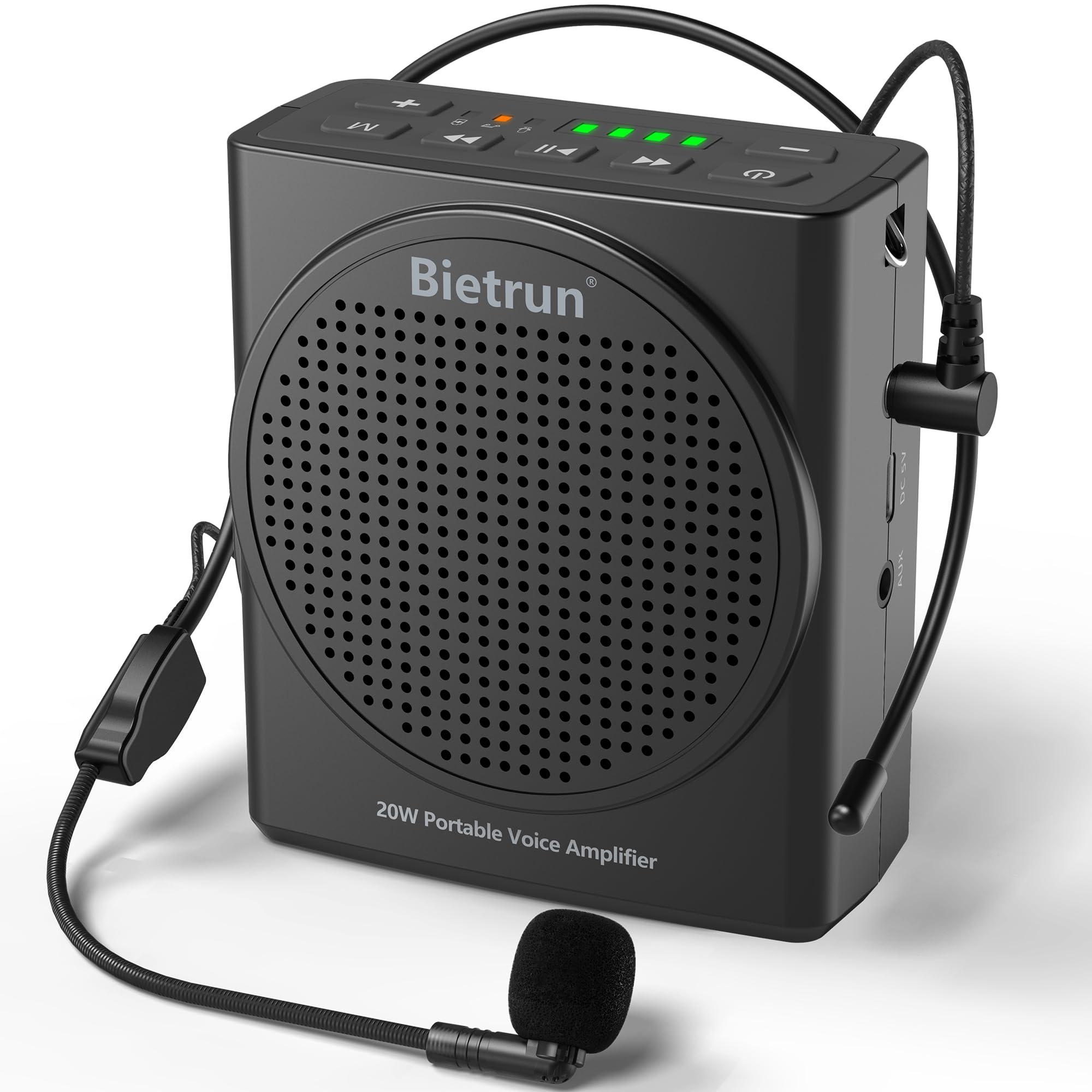 Bluetooth Voice Amplifier for Teachers, Portable Rechargeable Mini Voice Amplifier with Wired Microphone Headset, PA System Mega
