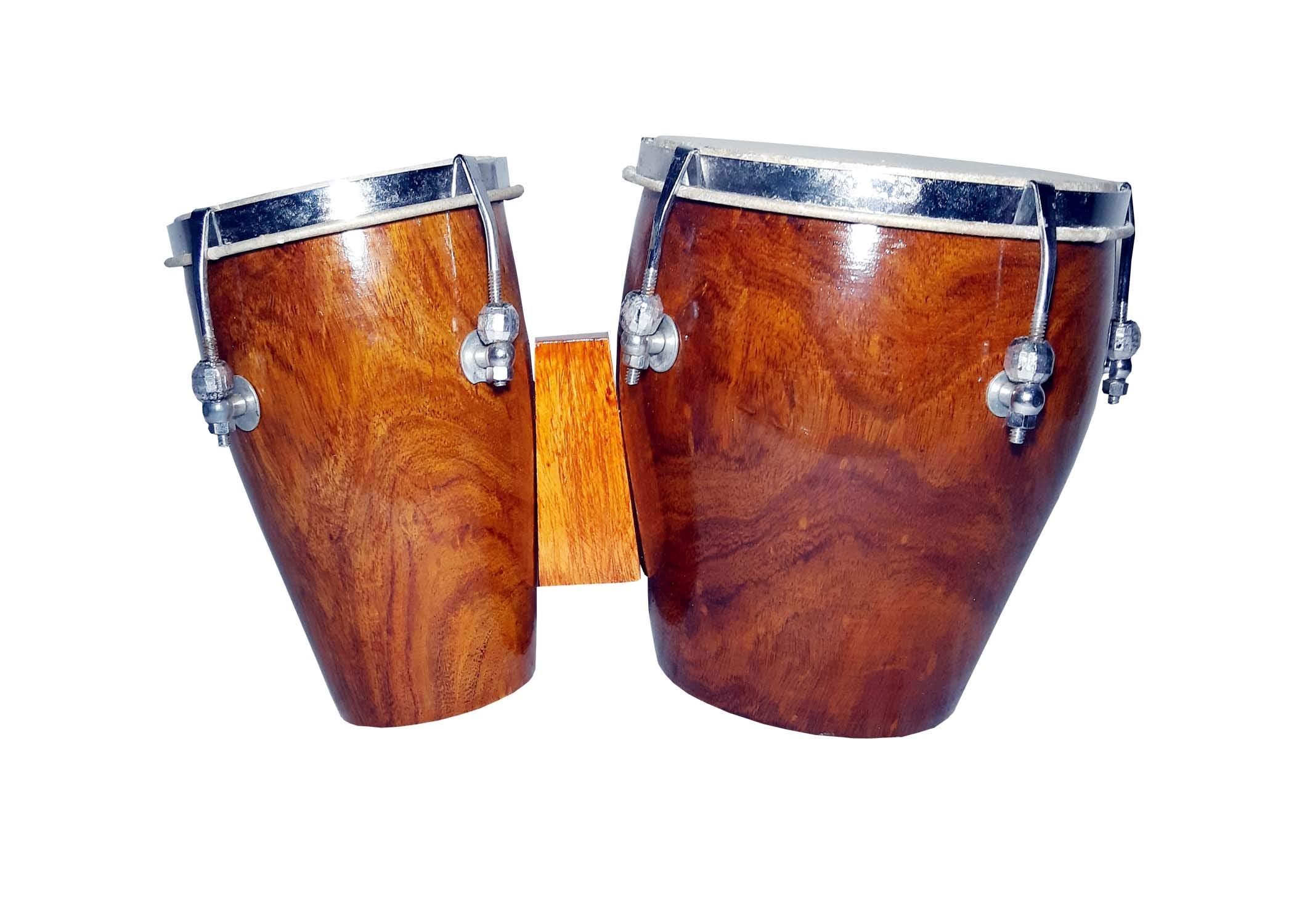 Gt Manufacturers Professional Two Piece Hand Made Wooden Bango Drum Set Bongo (Shishme)