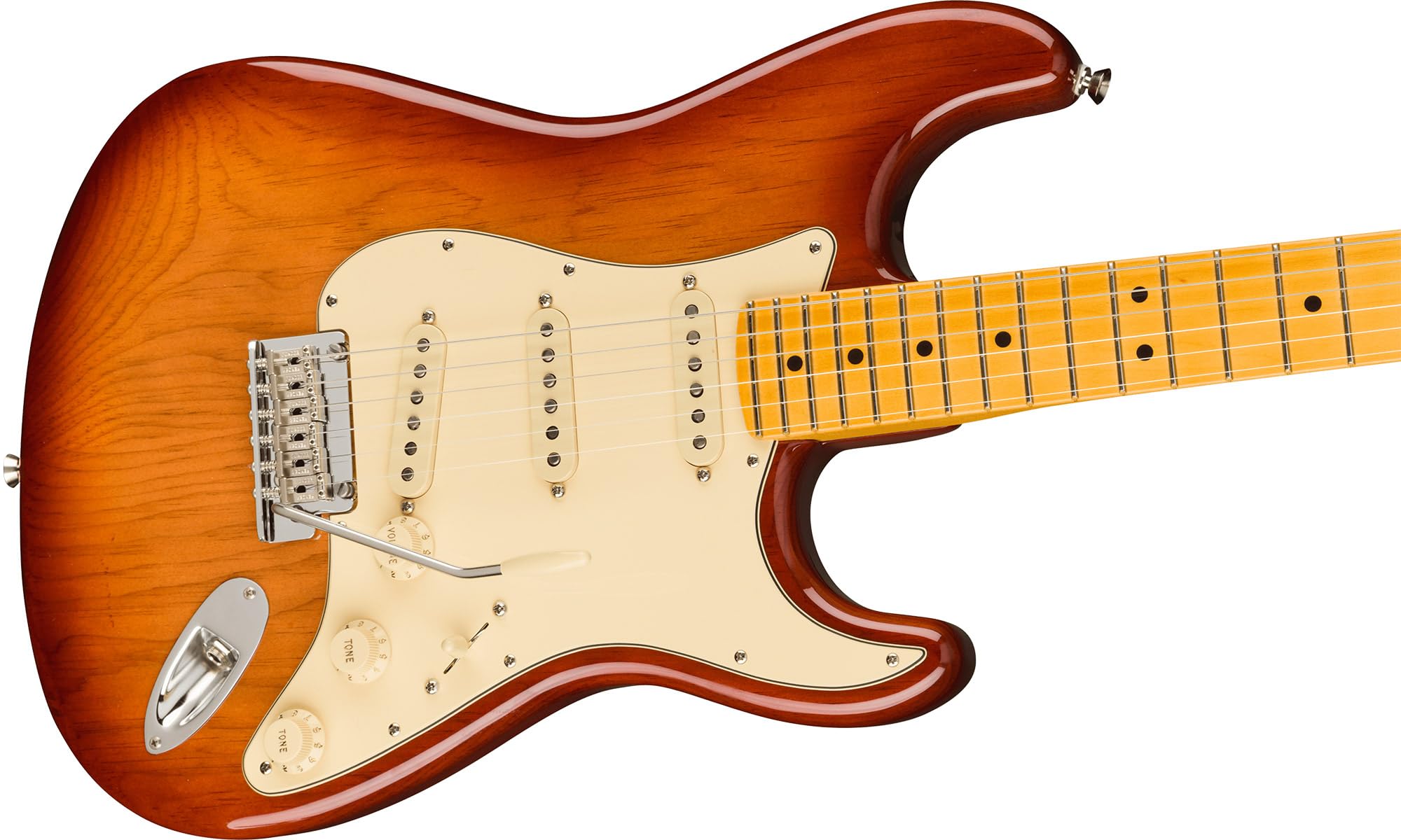 Fender American Professional II Stratocaster - Sienna Sunburst Bundle with Case, Strap, Cable, and Guitar Cleaning Kit
