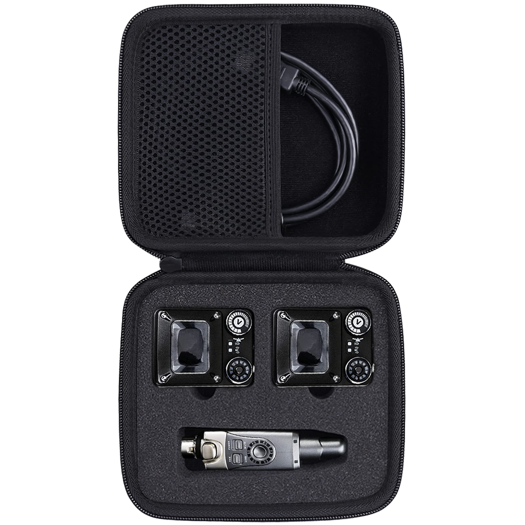 co2CREA Hard Travel Case Replacement for Xvive U4R2 Wireless in-Ear Monitoring System IEM System Transmitter Beltpack Receiver