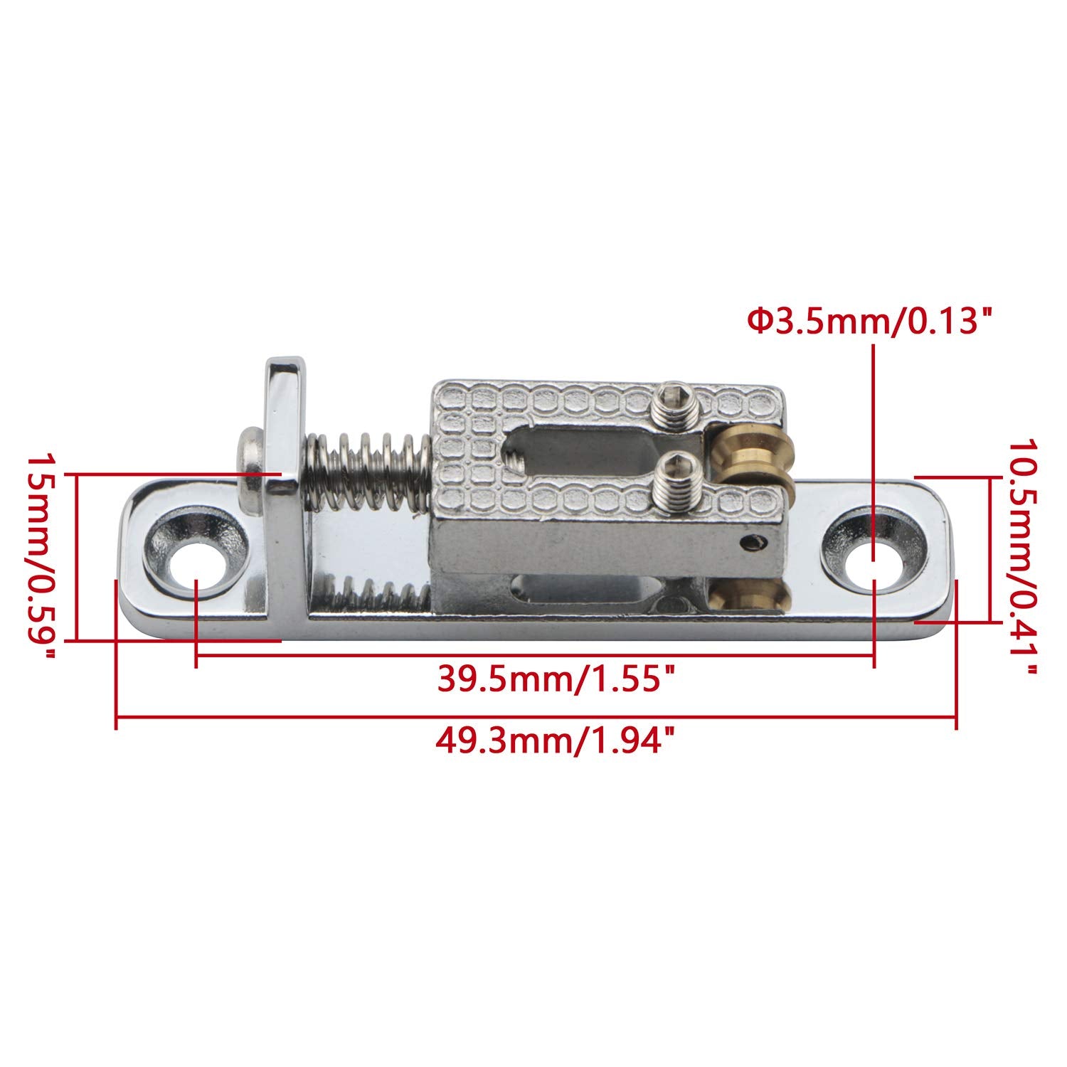 Swhmc Separate Roller Bridge Saddles for Cigar Box Guitar 3PCS Roller Saddles Bridge Set
