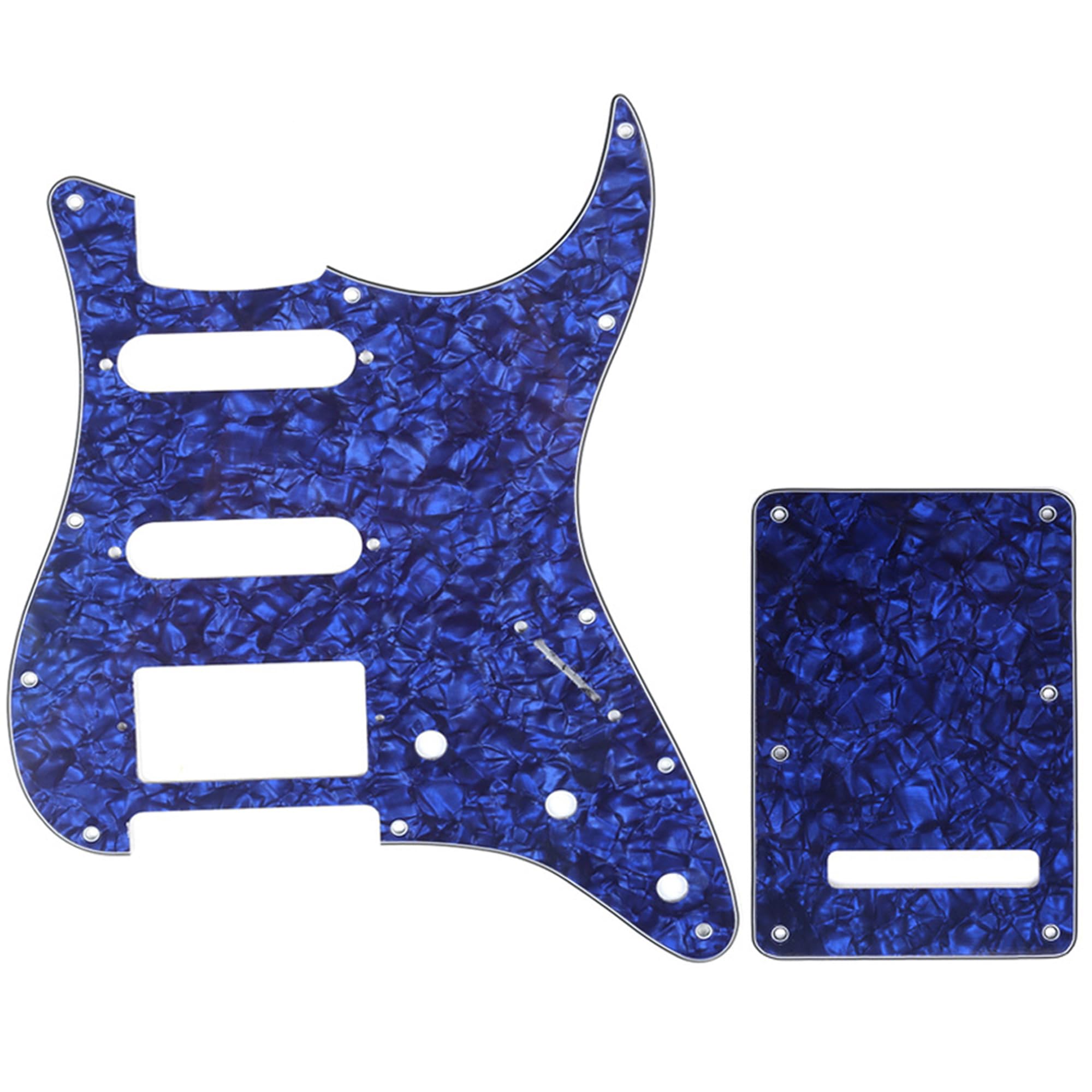 Musiclily Hss 11 Holes Strat Electric Guitar Pickguard And Backplate Set For Fender Us/Mexico Made Standard Stratocaster Modern