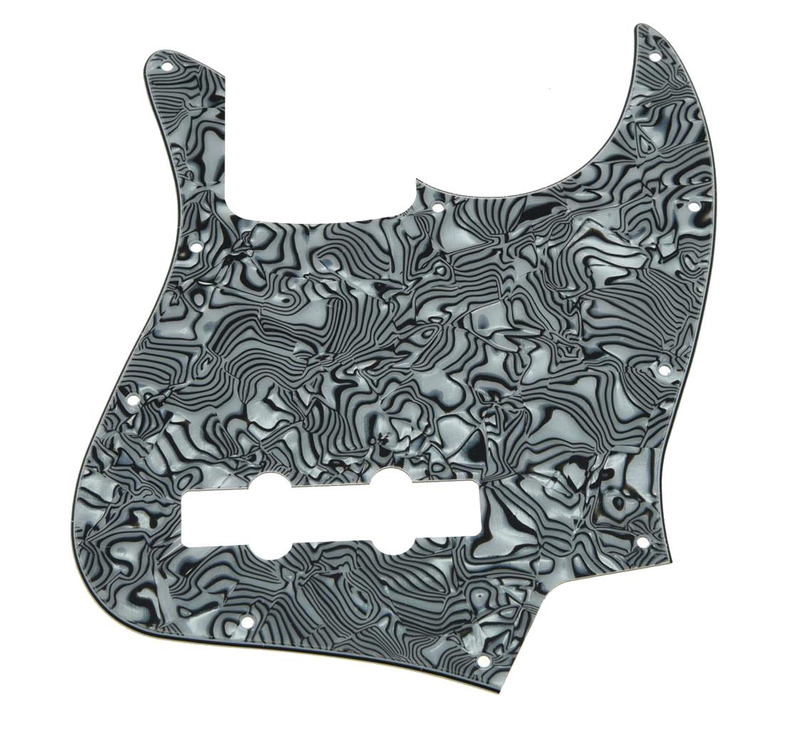 Dopro Jazz Bass J Bass Pickguard for USA/Mexican 4 String FD Jazz Bass Black/White Shell
