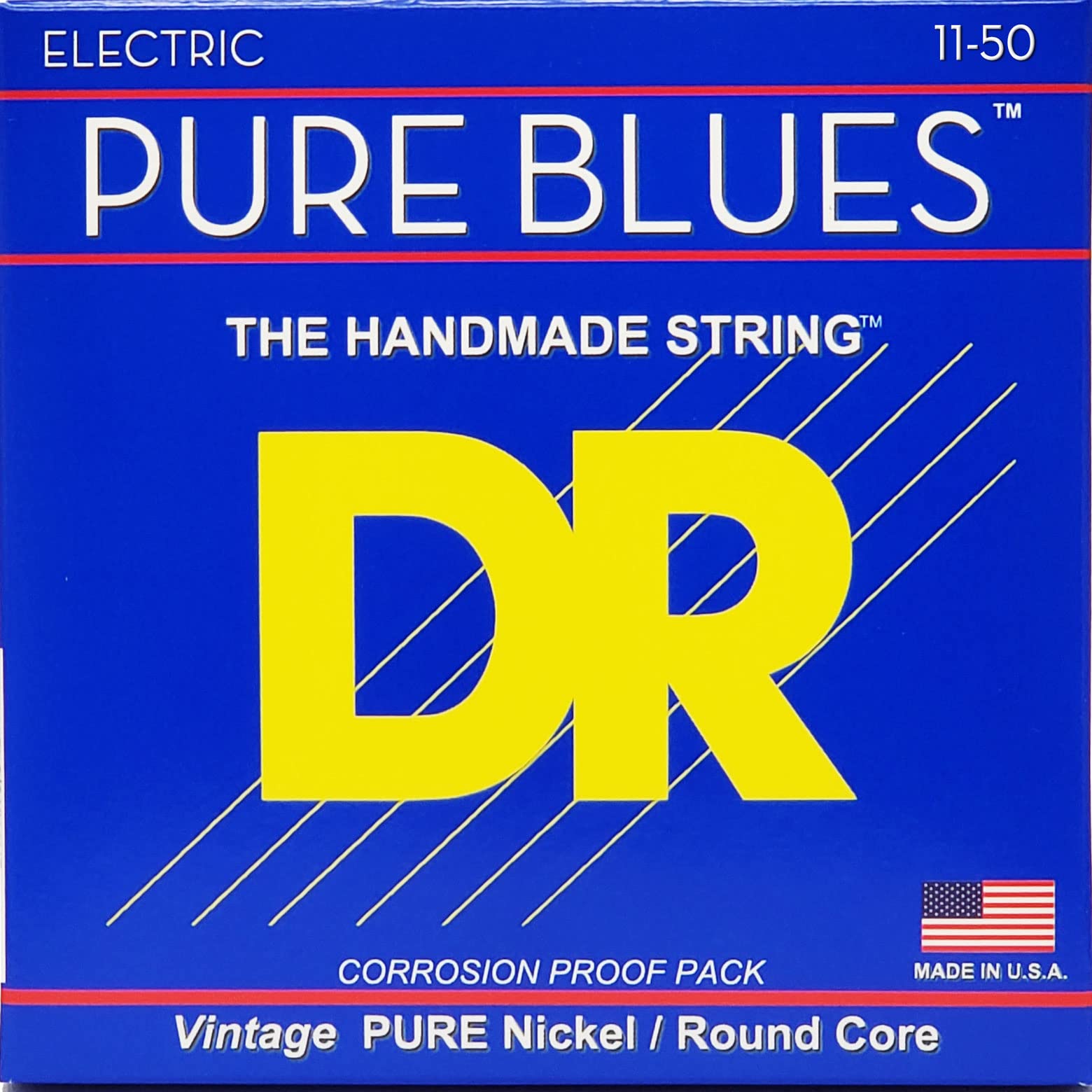 Dr Strings Pure Blues Pure Nickel Wrap Round Core 11-50