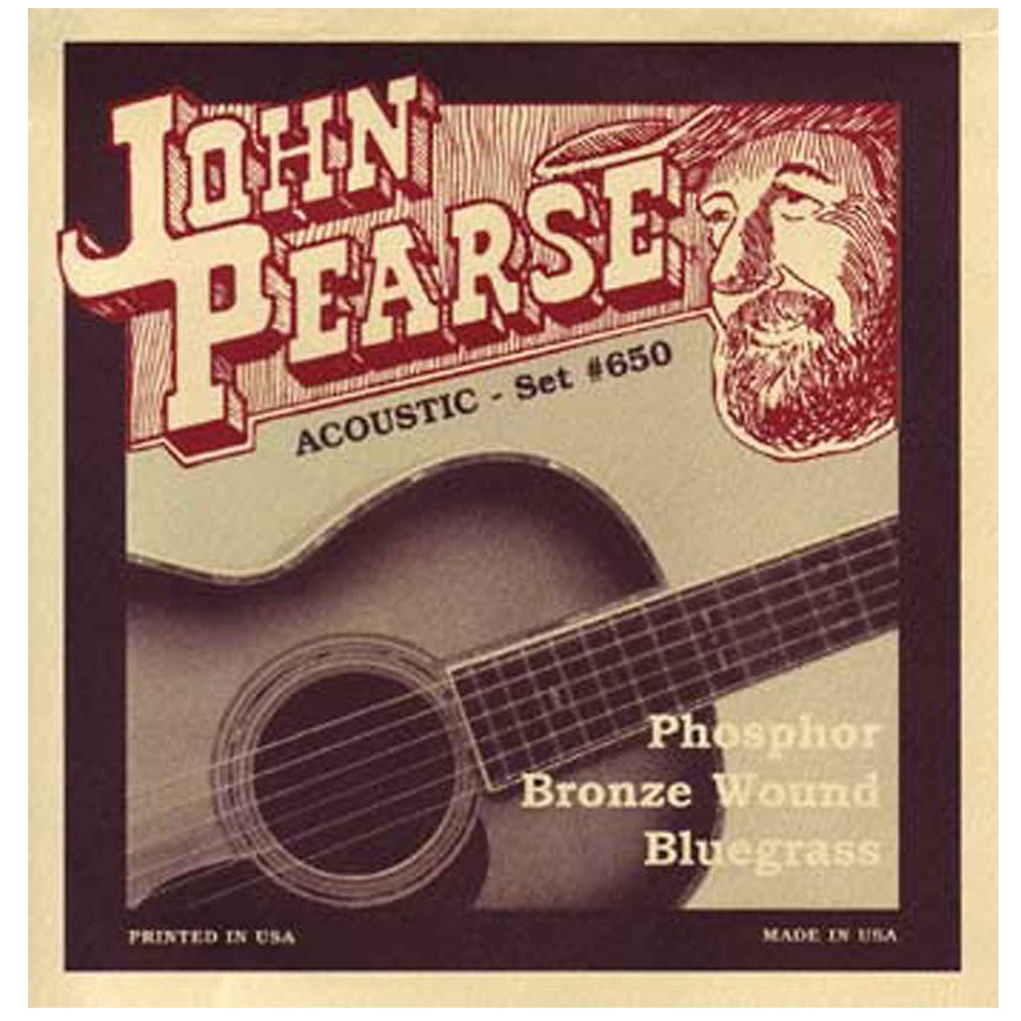 John Pearse Acoustic Strings Phosphor Bronze Bluegrass 12-56 (3 Pack Bundle)
