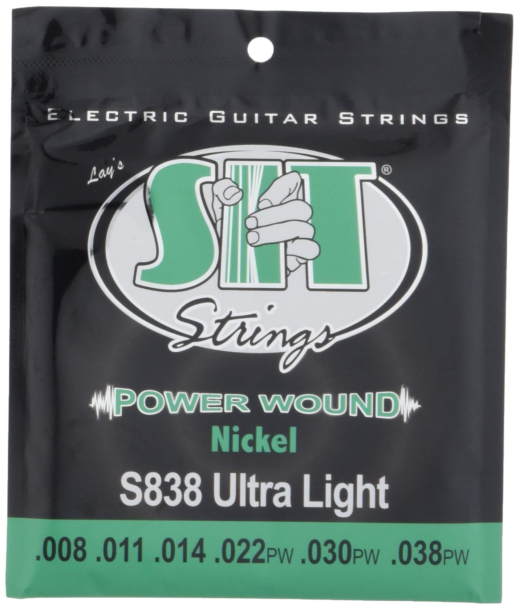 Sit Strings S838 Nickel Plated Electric Guitar Strings, Ultra Light