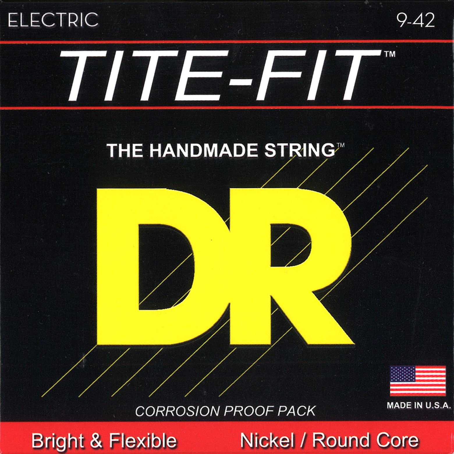 Dr Strings Tite Fit Electric Round Core 9-42
