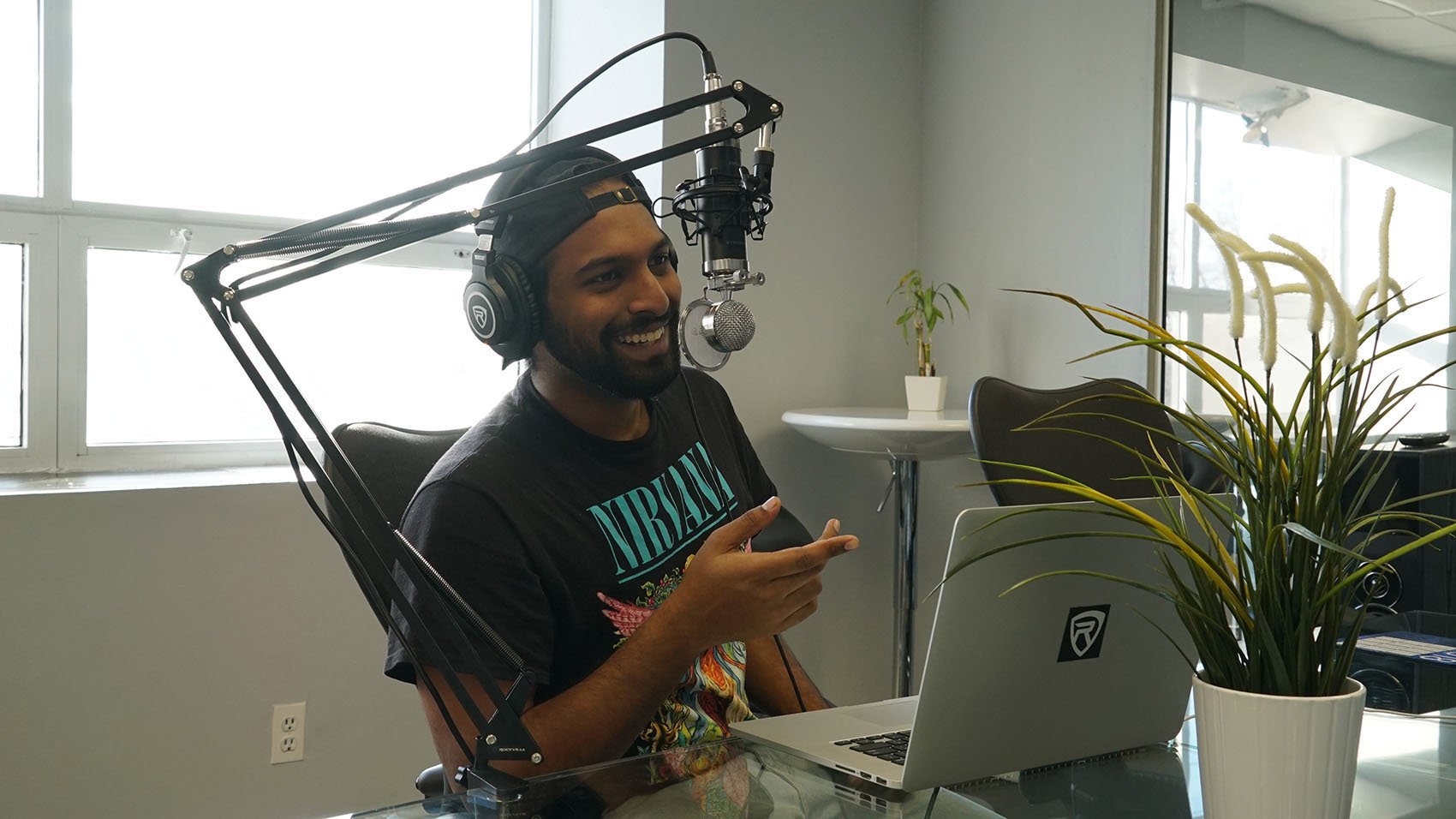 Rockville DMS40 40'' Microphone Boom Arm Studio Podcast USB Mic Stand+Desk Clamp