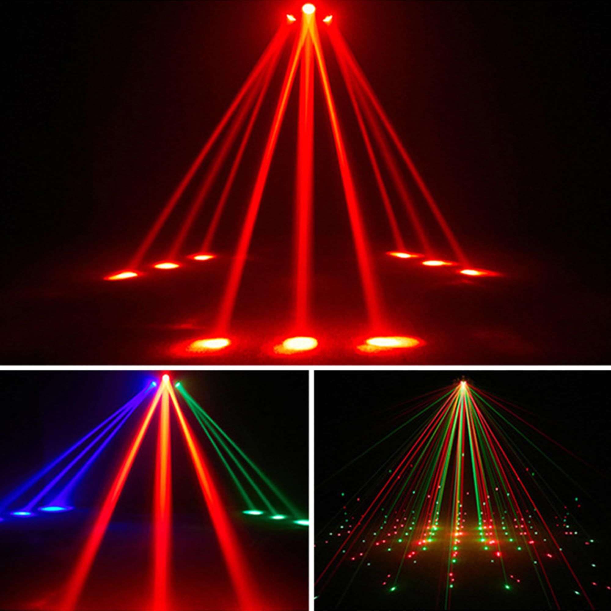 3Head Disco RGBW Beam Stage Light LED Rotating Starlight DJ Light, DMX & Sound Control, for Wedding KTV Bar Prom Party DJ Event