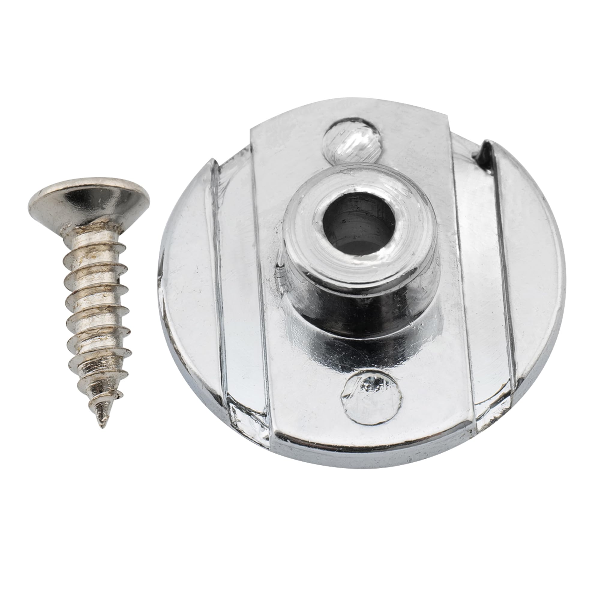 Musiclily Pro 19mm Steel Vintage Round Bass String Tree String Guide Retainer for Fender Precision Jazz Bass Electric Bass, Chro