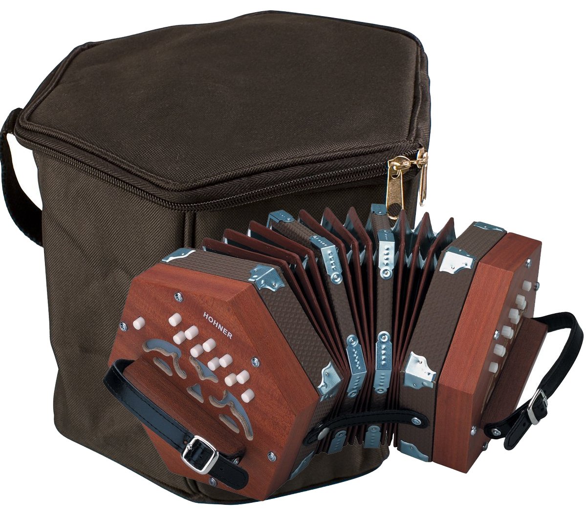 Hohner D40 Concertina w/Padded Gig Bag