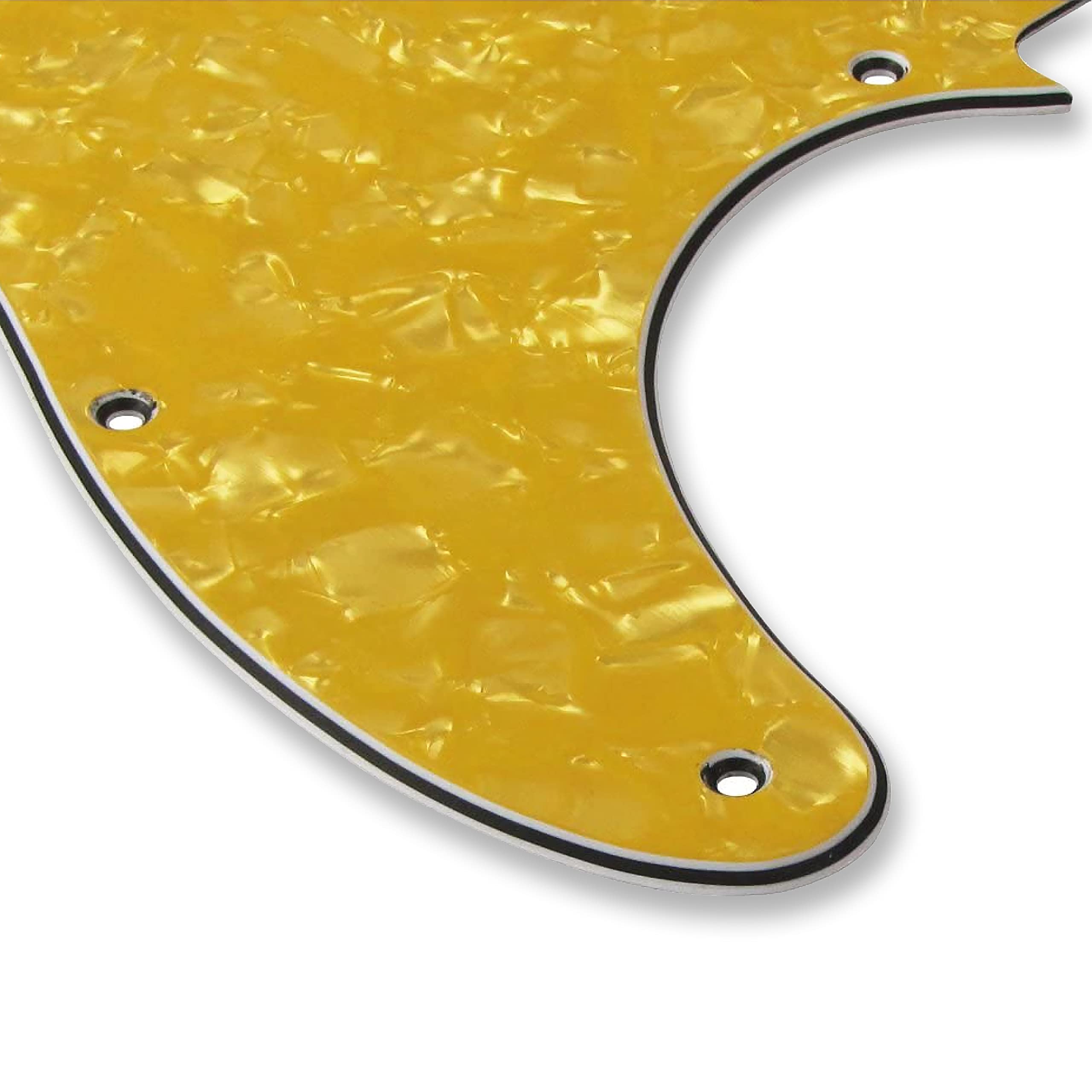 BexGears 8 Hole Electric Guitar Pickguard for TL style Guitar Parts (4Ply Golden Pearl)