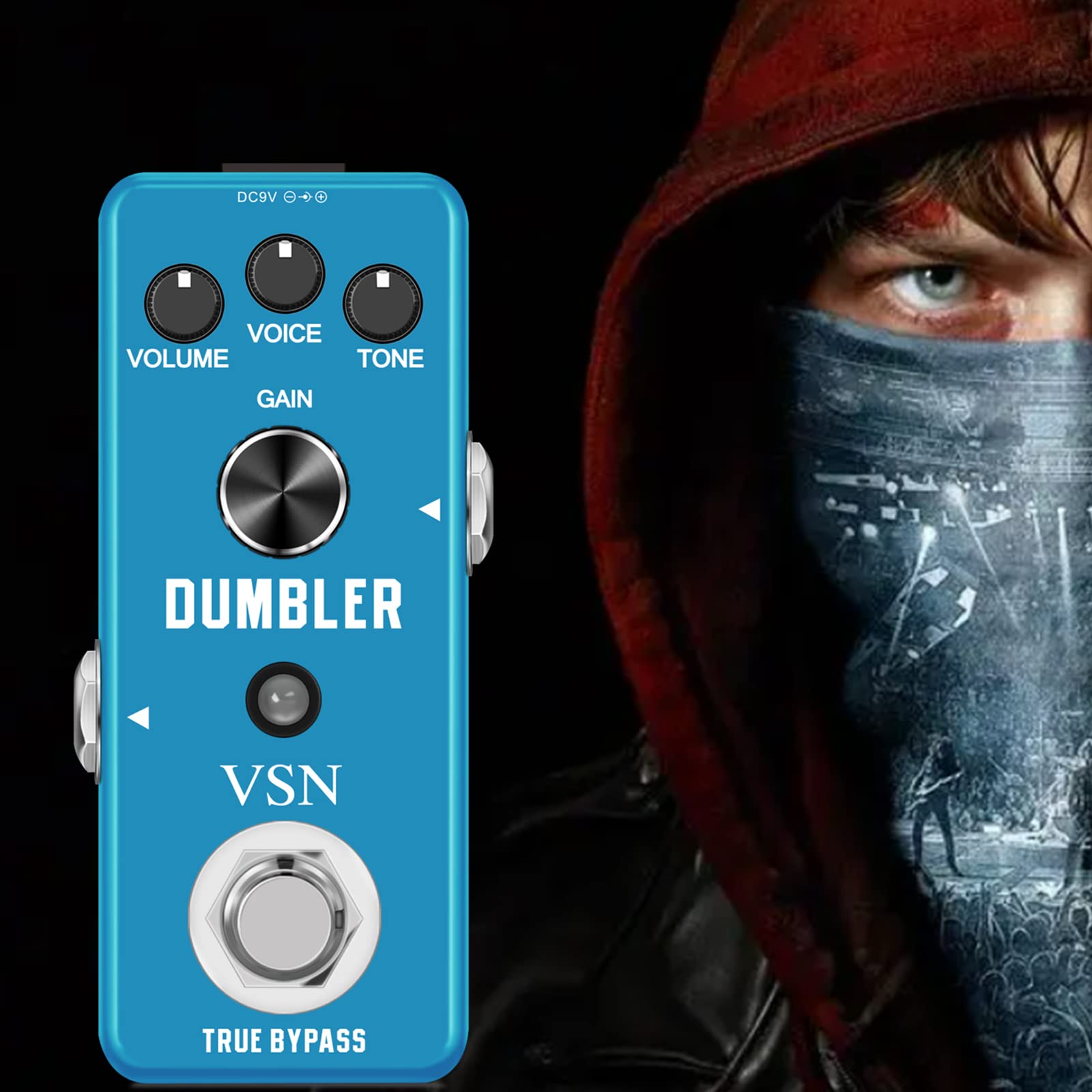 VSN Vintage Overdrive Pedal, Classic Overdrive Pedal Analog Overdrive Pedals For Electric Guitar Effect with a Voice dial For Mi