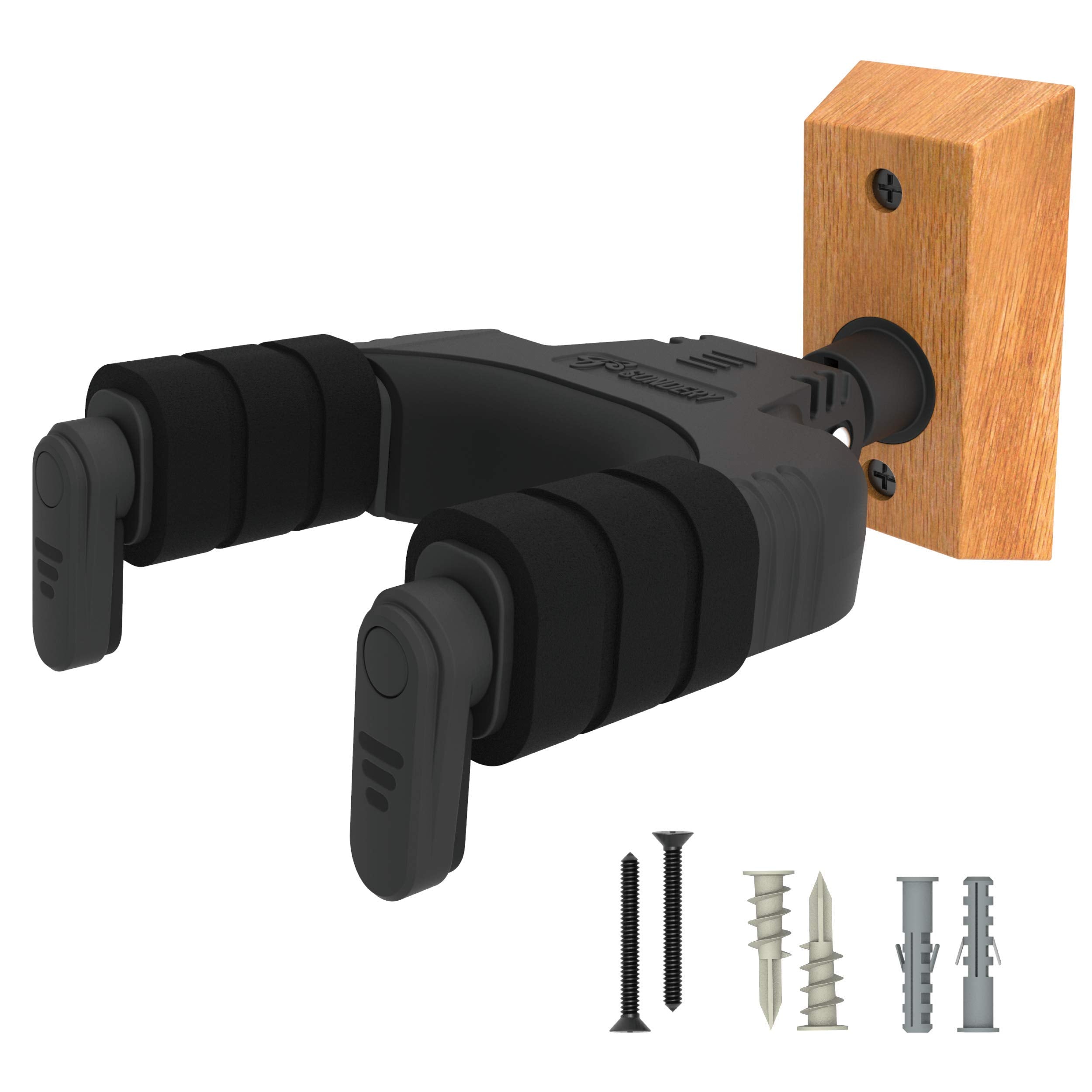 Sondery Guitar Hanger Wall Mount, Auto Lock And Adjustable Hook Holder For Acoustic And Electric Guitar, Ukulele, Bass, Banjo An