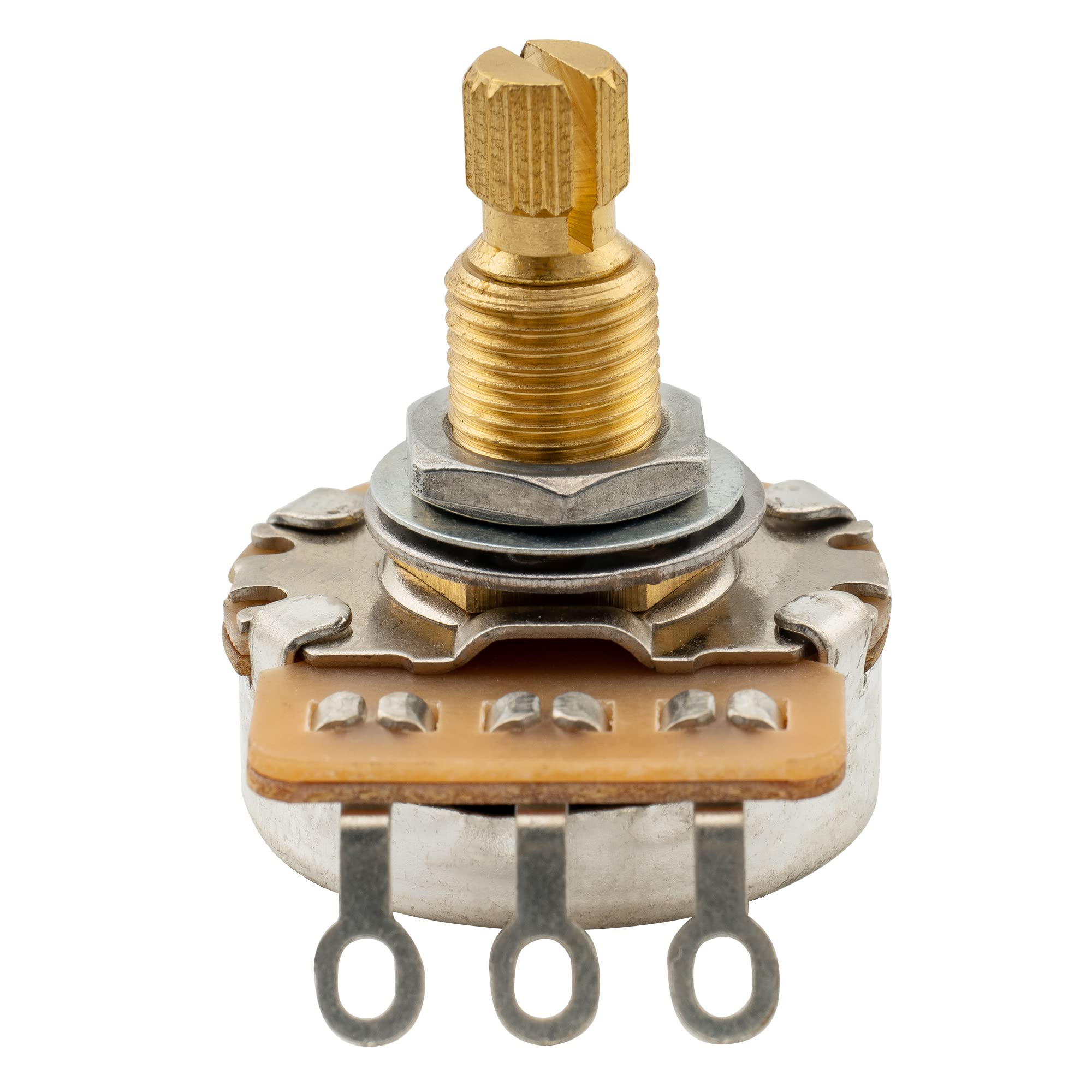 Musiclily Pro HD B25K Full Brass Metric Coarse 18-Spline Split Shaft Pot Linear Taper Potentiometer for Electric Guitar Bass