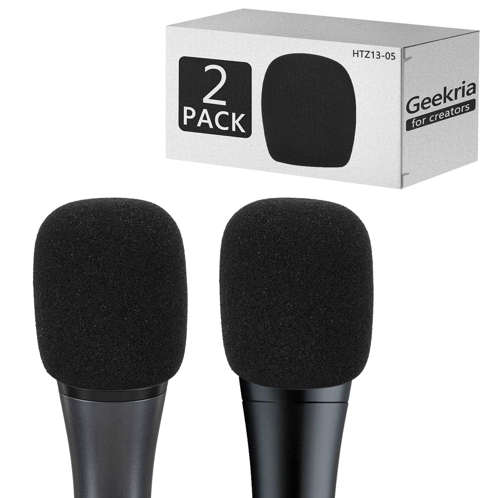 Geekria for Creators Foam Windscreen Compatible with Sennheiser E 935, E 945, E 835, E 845-S Microphone Antipop Windshield, Mic 