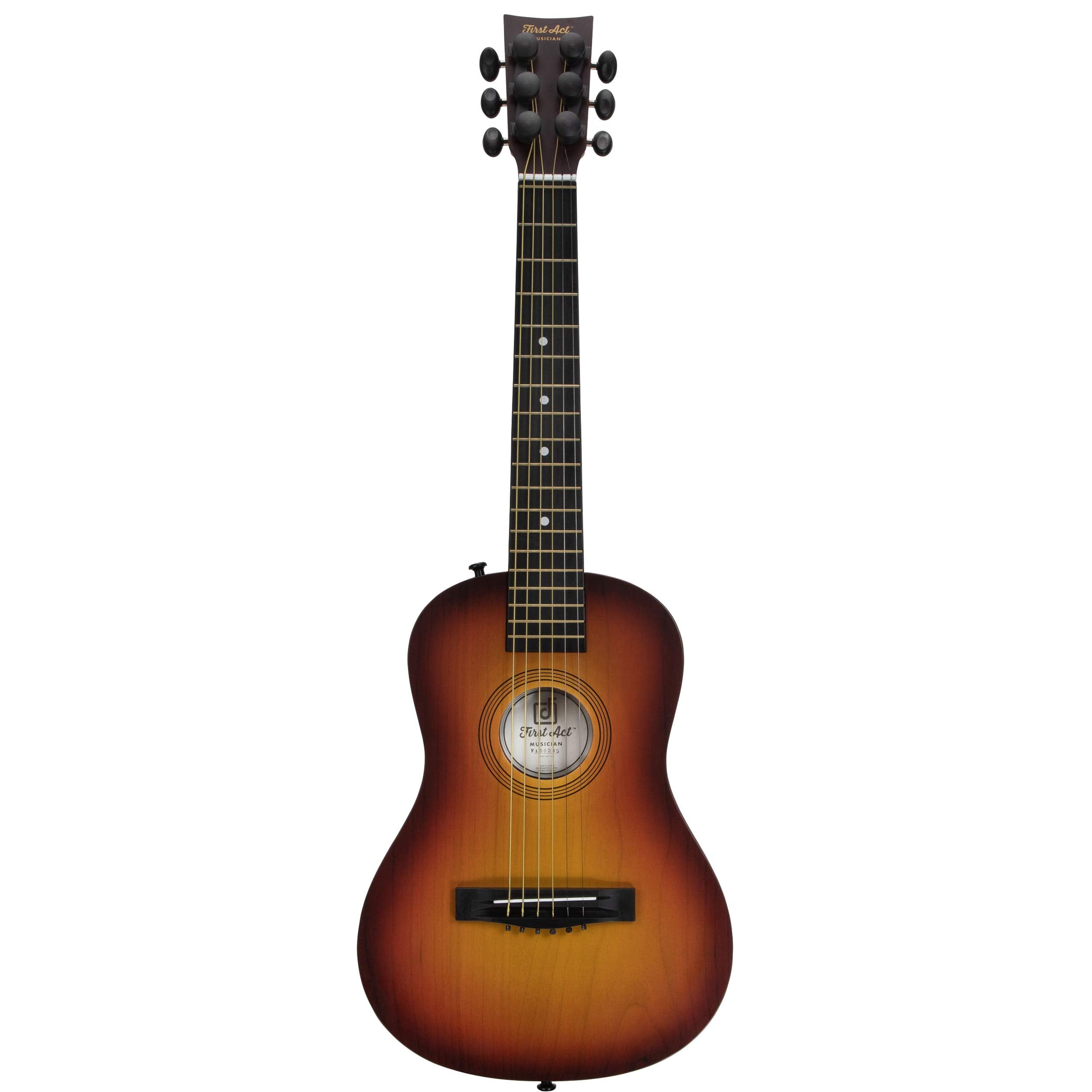 First Act Acoustic Sunburst Guitar, 30 Inch - Brass Acoustic Guitar Strings, Tuning Gear, String Post Covers, Steel-Reinforced N