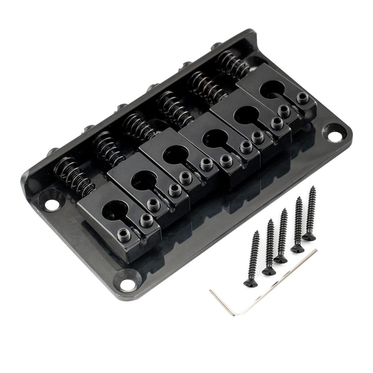 Musiclily Pro 52.5Mm (2-1/16 Inch) String Spacing Prs Style Saddle Hardtail Fixed Bridge Non-Tremolo Bridge For Strat Tele Style