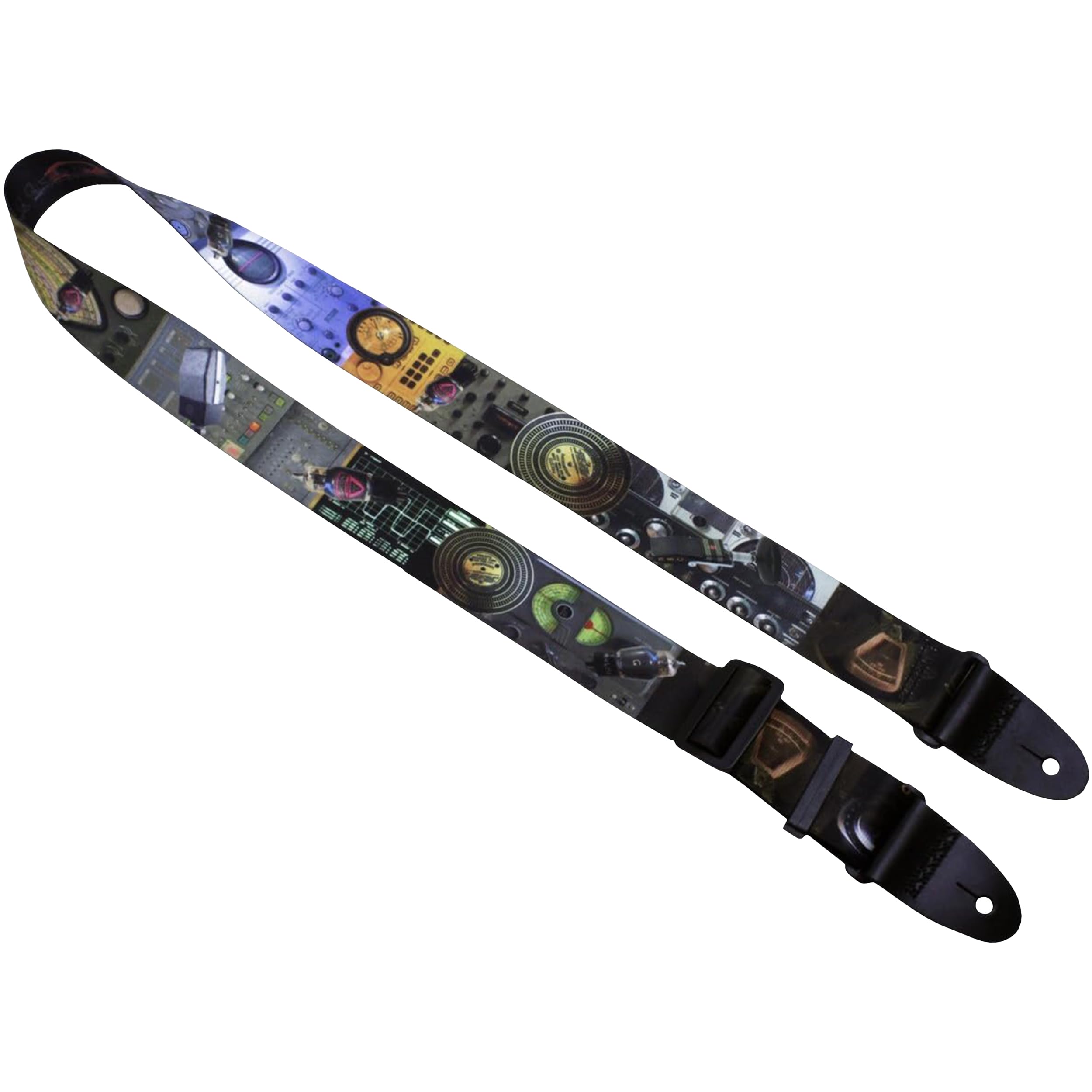 Killer-Q Guitar Strap - Stylish Straps for Electric and Acoustic Guitars With Leather Tabs, 2 Inches x 5 Feet, Analog