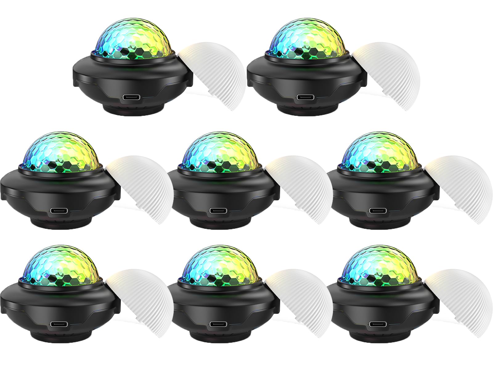 Rechargeable Disco Ball, 6 RGB Modes for Party Lights & Night Light, Battery Powered Strobe Lights with Sound Activated, DJ Ligh