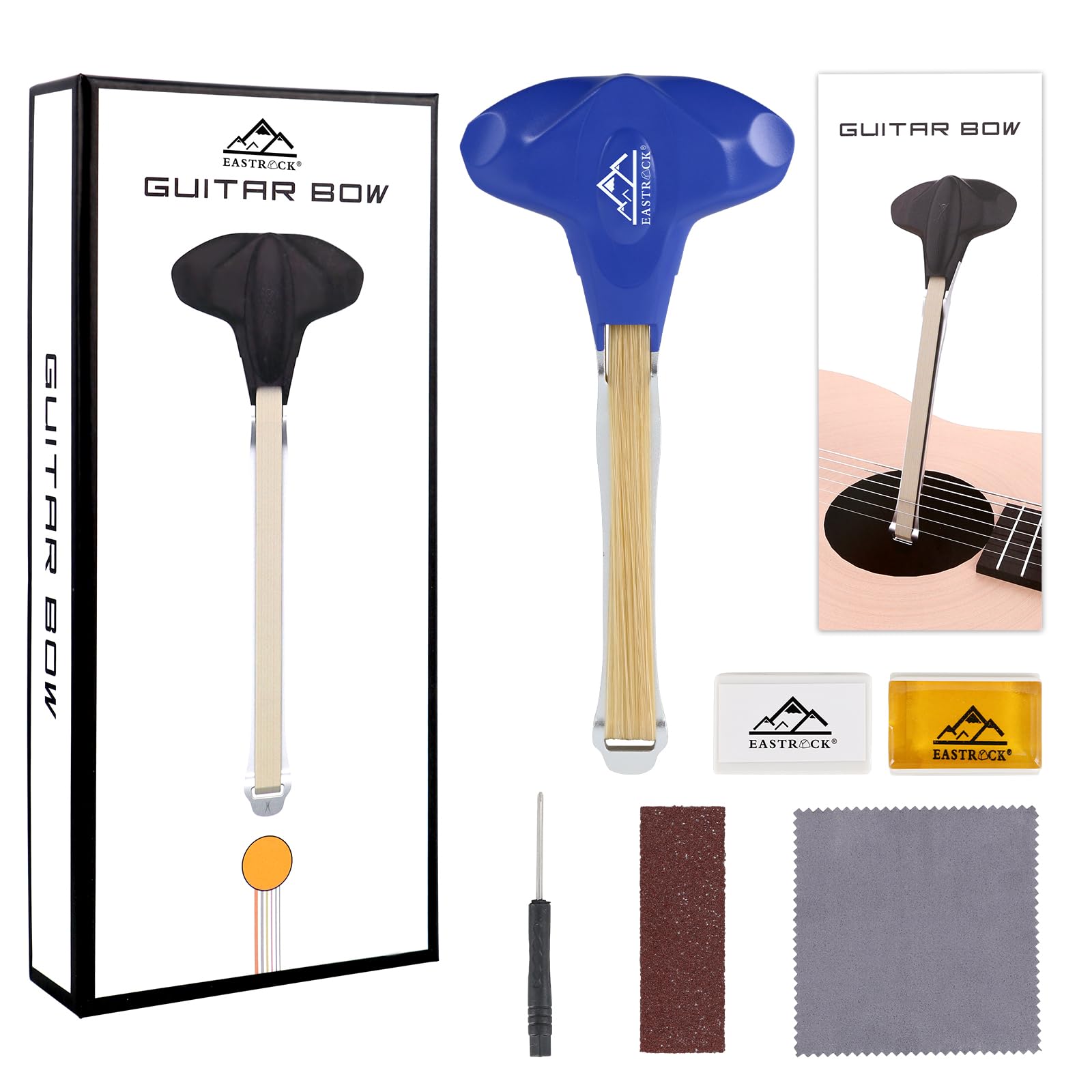 Eastrock Guitar Bow, 2-In-1 Real Horsehair Guitar Bow For Acoustic, Create Violin & Cello-Like Sounds, Christmas Birthday Gift F