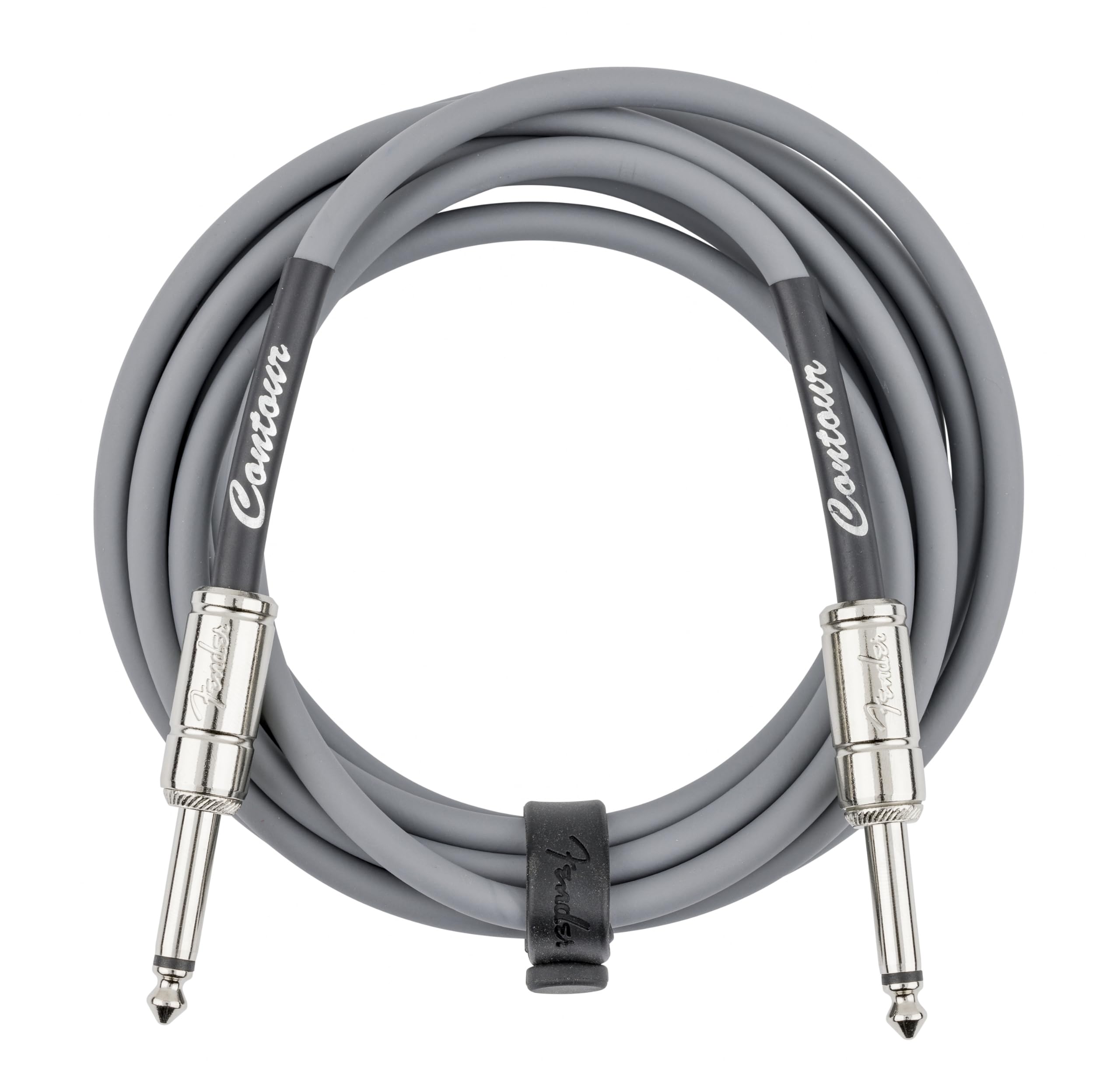 Fender Contour Instrument Cable, Guitar Cable, Guitar Accessories, Straight/Straight, Inca Silver, 10 Ft