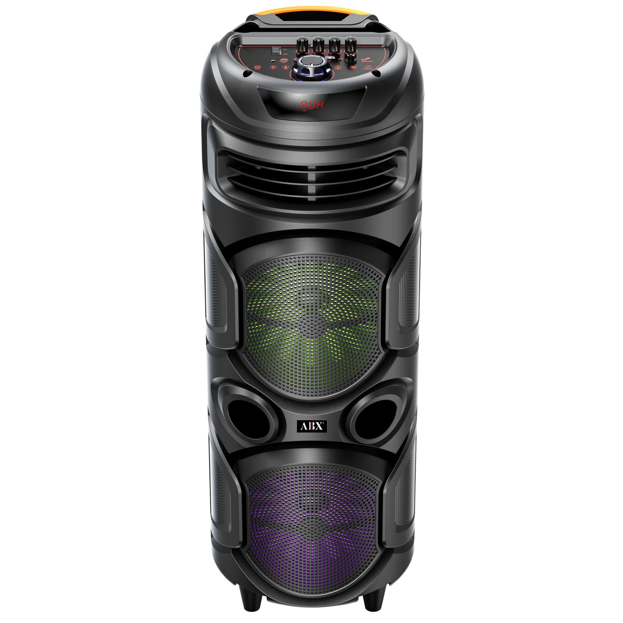 Audiobox ABX-2900R Dual 8 Party Bluetooth Speaker - Light Weight with RGB Lights, Dual Channel Sound for Parties, DJ, Karaoke Re