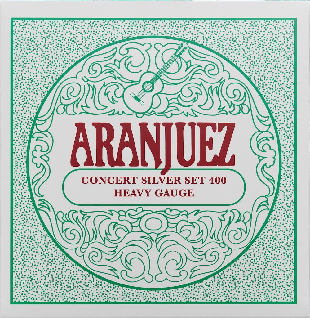 Aranjuez Strings - Spanish Guitar Strings - Nylon Classical Guitar Strings - Cuerdas Para Guitarra (Concert Silver 400)