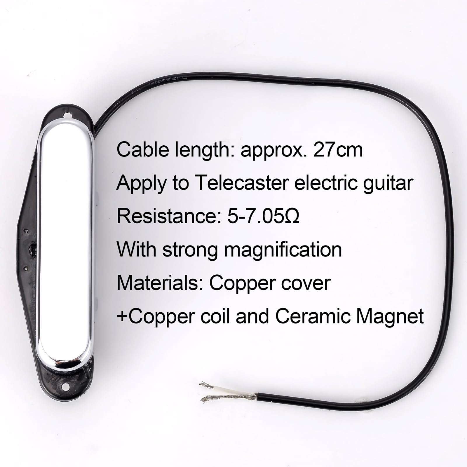 Guitar Parts Tele Neck Humbucker Pickups Chrome for Fender Strat Squier Tele Electric Guitar