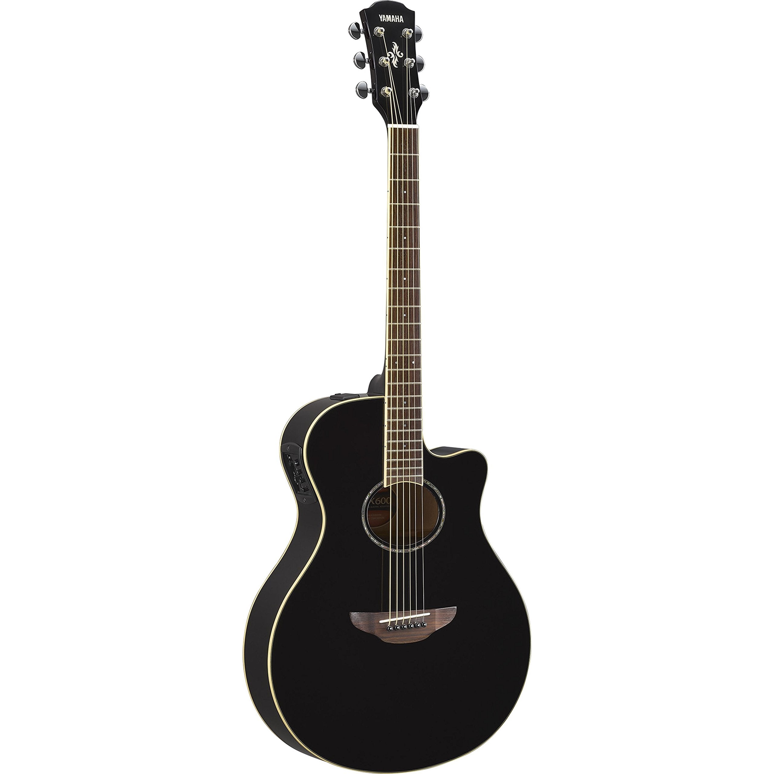 Yamaha Apx600 Thin Body Acoustic-Electric Guitar  Black Finish, 6 Strings, Built-In Pickup & Preamp, Comfortable Playability, Id