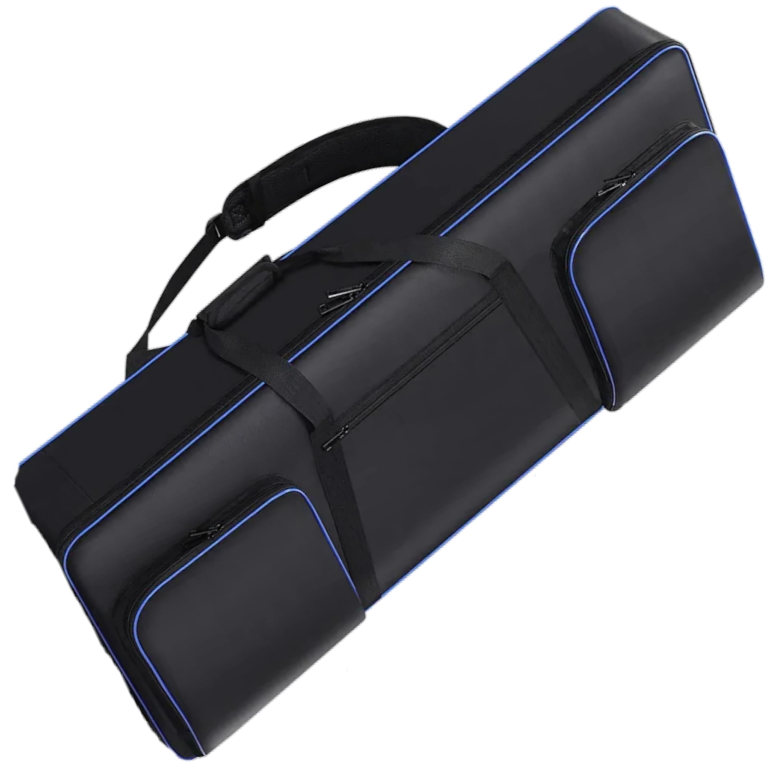 Grow Wings Nylon Branded 61 Keys Keyboard & Piano Case/Cover/Backpack For Heavy Bag (Black1)