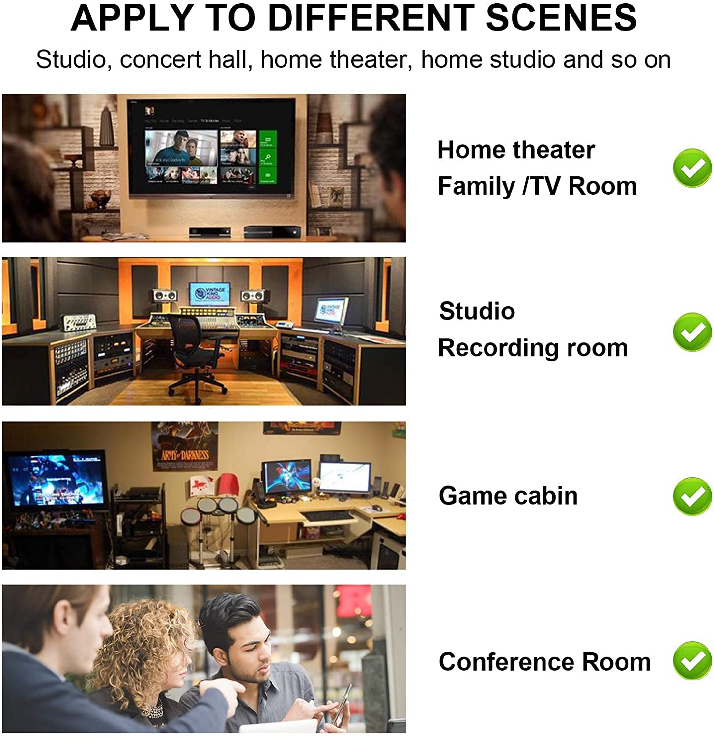 JBER 12 Pack Acoustic Foam Panels, 1'' X 12'' X 12'' Studio Soundproof Wedge-Shaped Fireproof Soundproof Liner Acoustic Treatmen