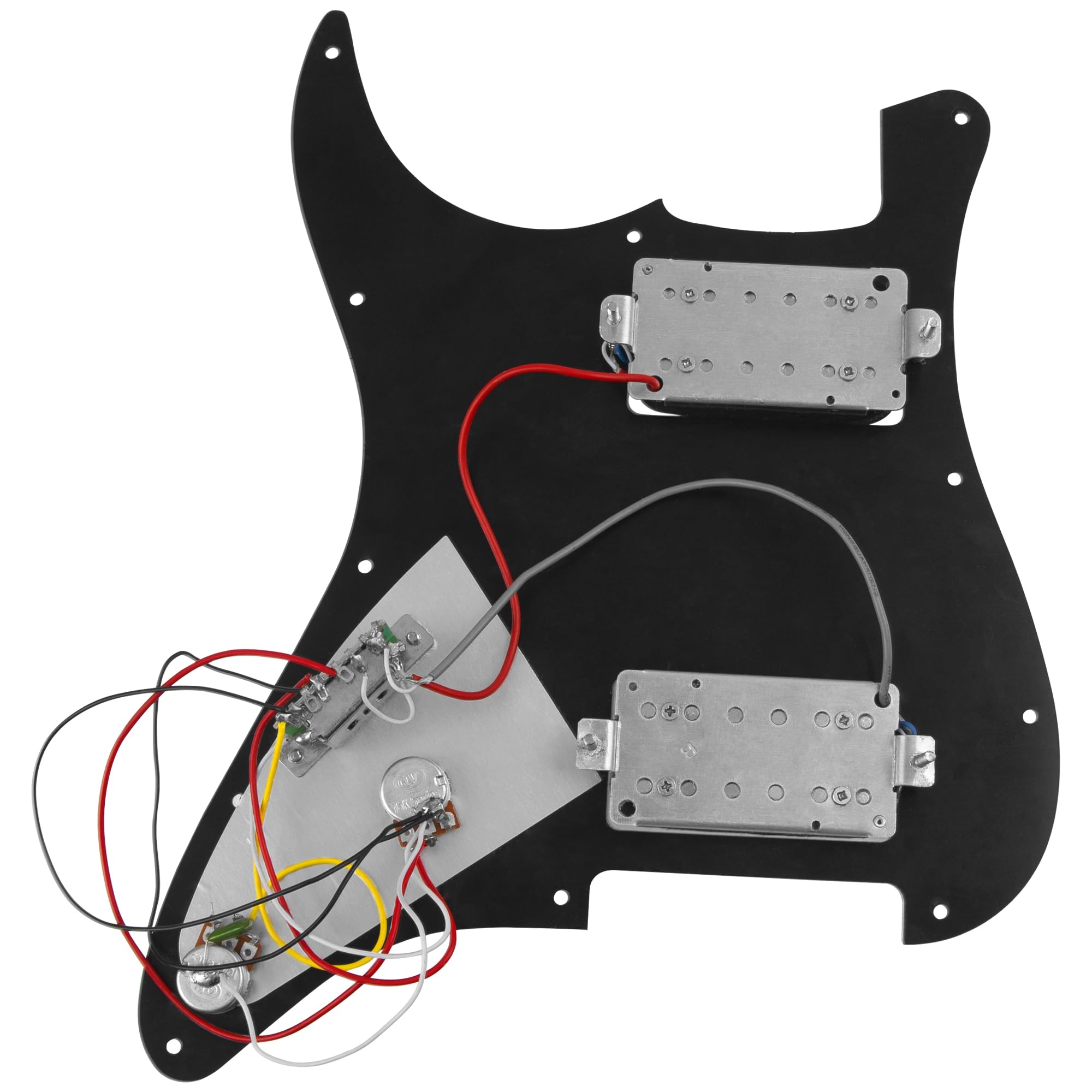 Yootones 11-Hole 3-Ply HH Prewired Loaded Pickguard w/Alnico 5 HH Humbucker Pickups Compatible with USA/Mexican Fender Standard