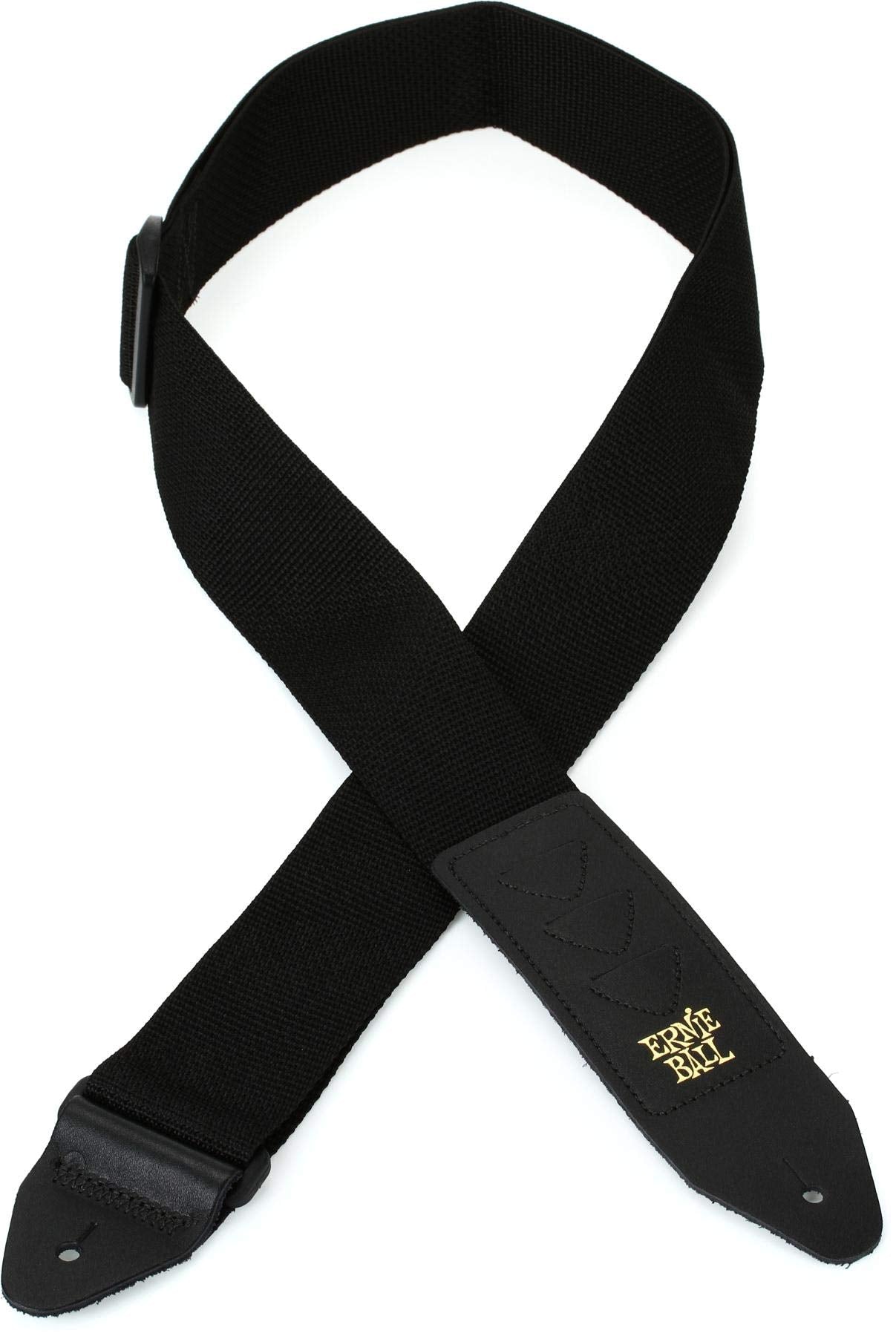 Ernie Ball Pickholder Polypro Guitar Strap, Black (P04039)