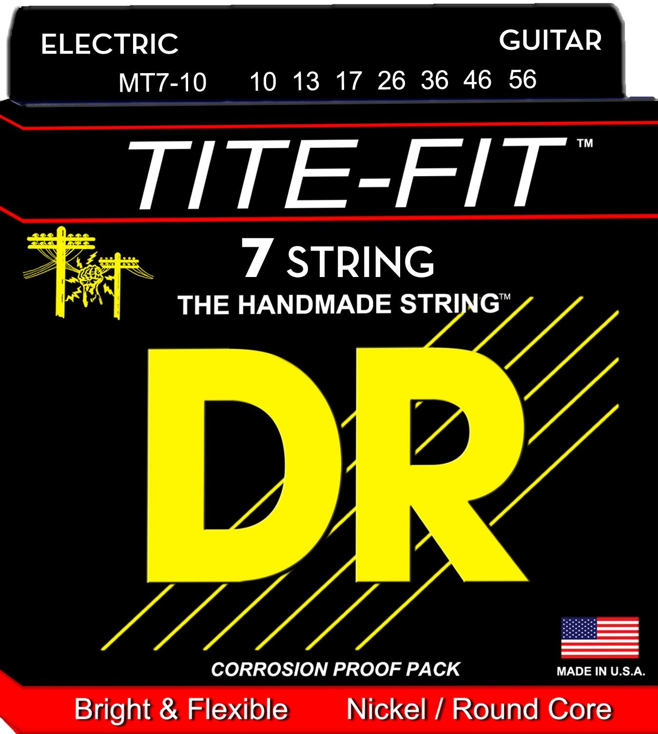 Dr Strings Tite Fit Electric Round Core 7 String 10-56