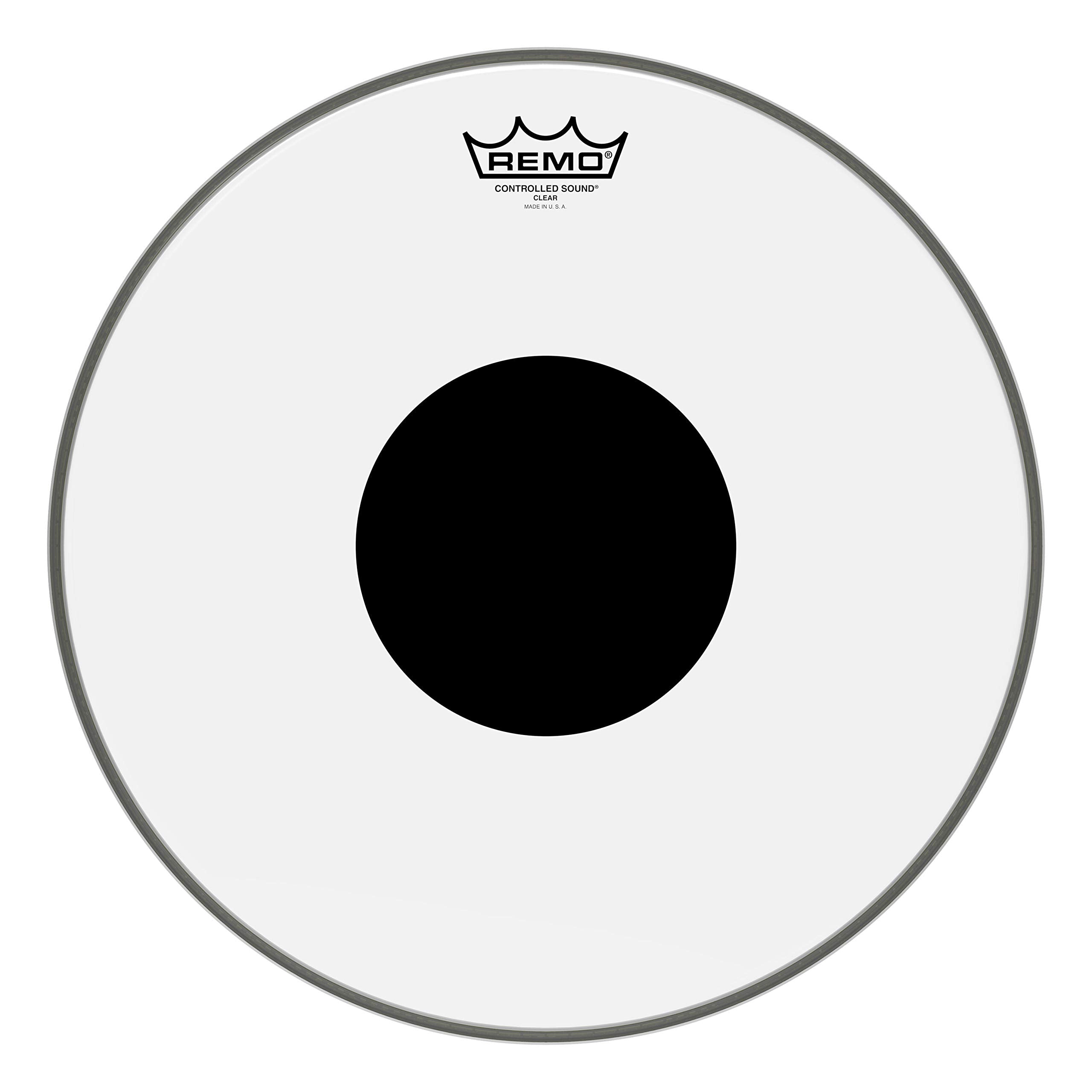 Remo CS0315-10 Clear Controlled Sound Drum Head - 15-Inch - Black Dot on Top
