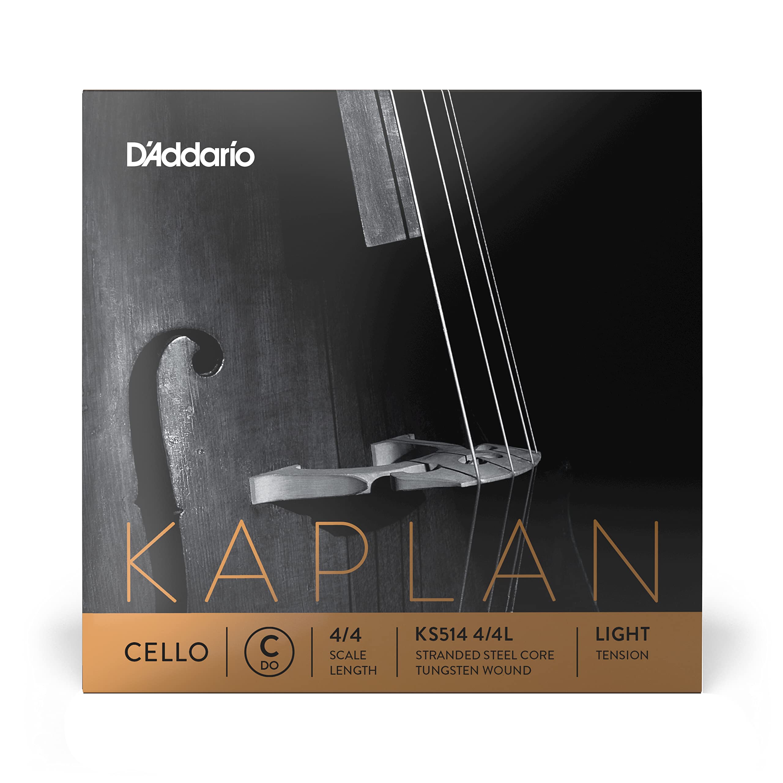 DAddario Kaplan Cello String - Single C String - KS514 4/4L - Cello Strings - 4/4 Scale, Light Tension