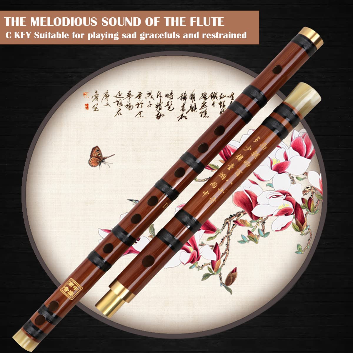 Bamboo Flute Musical Instruments Key C Wooden Flute Chinese Flute Instrument Chinese Bamboo Classic Musical Instrument for Kids