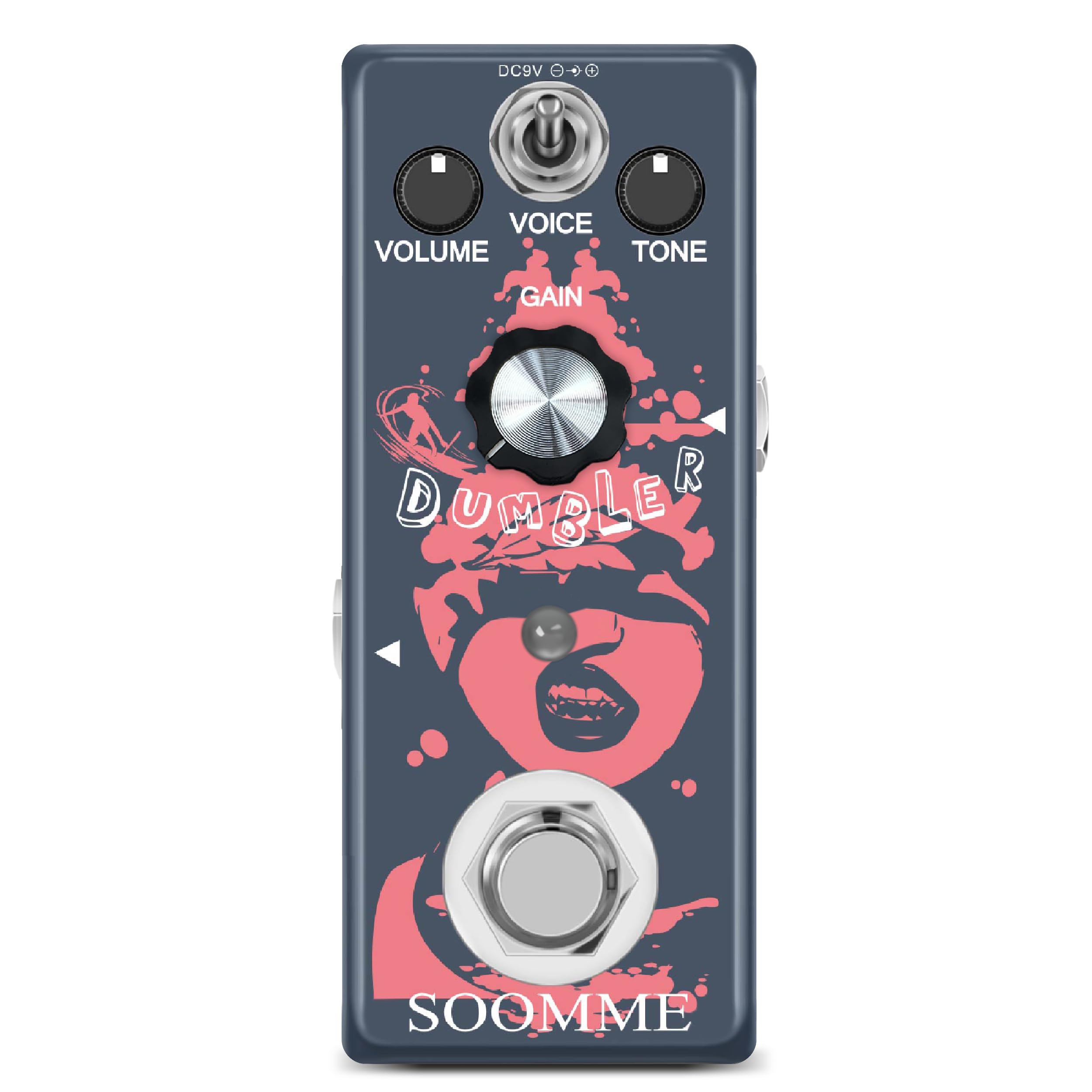 SOOMME Guitar Dumble Effect Pedal Mini Single Analog Overdrive Pedal for Electric Guitar Bass True Bypass
