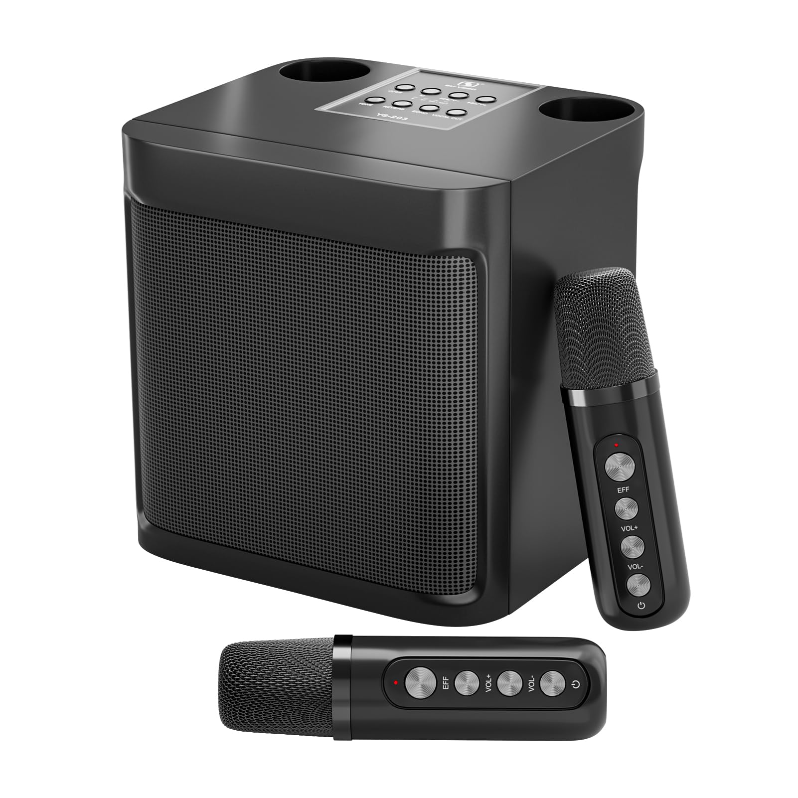 Flyasny Karaoke Machine for Adults and Kids, Portable Bluetooth Karaoke Speaker with 2 Wireless Microphones for TV, Singing Kara